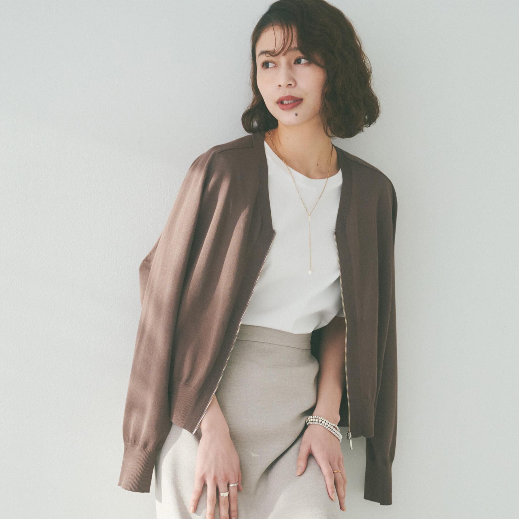 UNTITLED「【体型カバー/日除け】シアーニットカーディガン」|カーディガン|