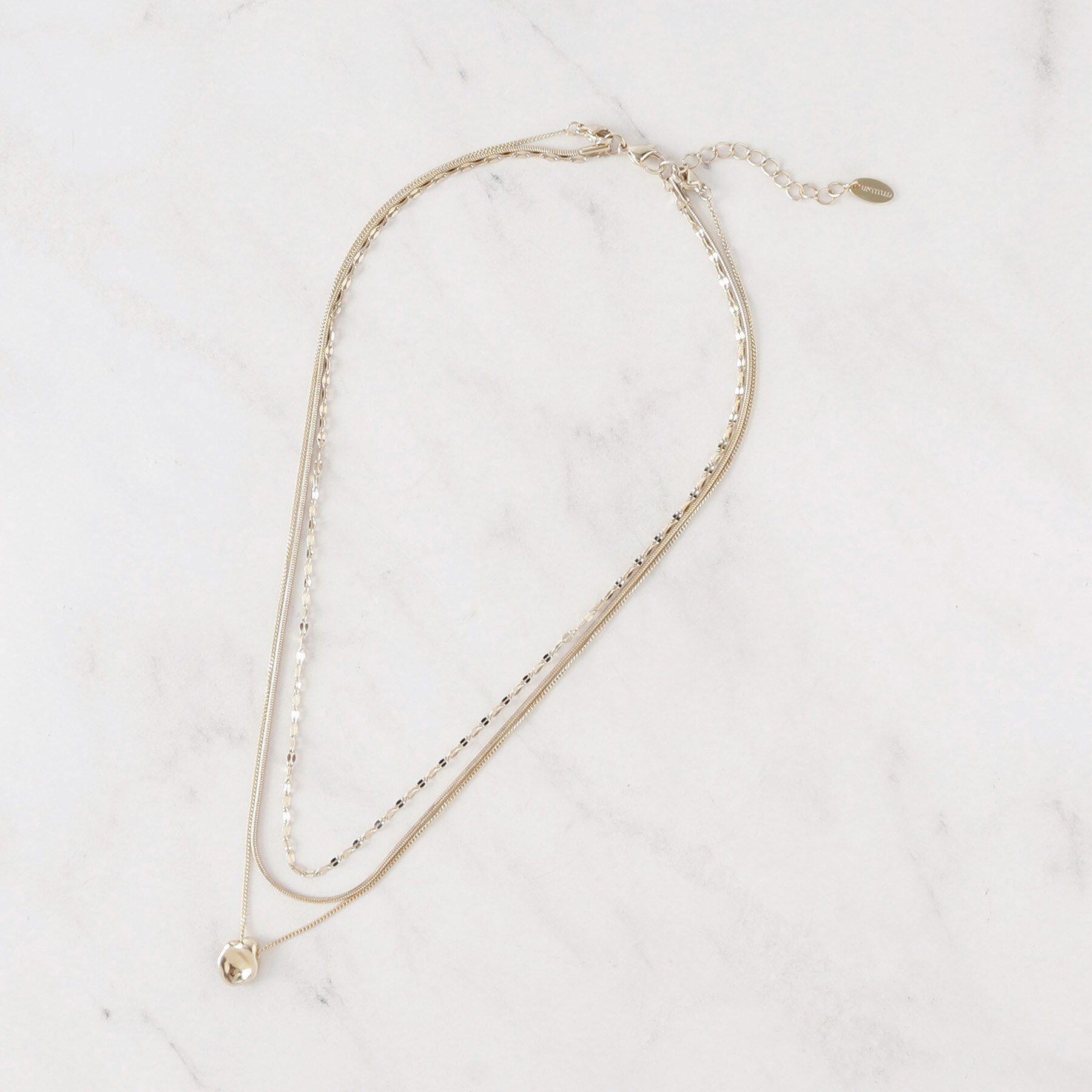 UNTITLED「【ステンレス】レイヤードチェーンネックレス」|ネックレス|