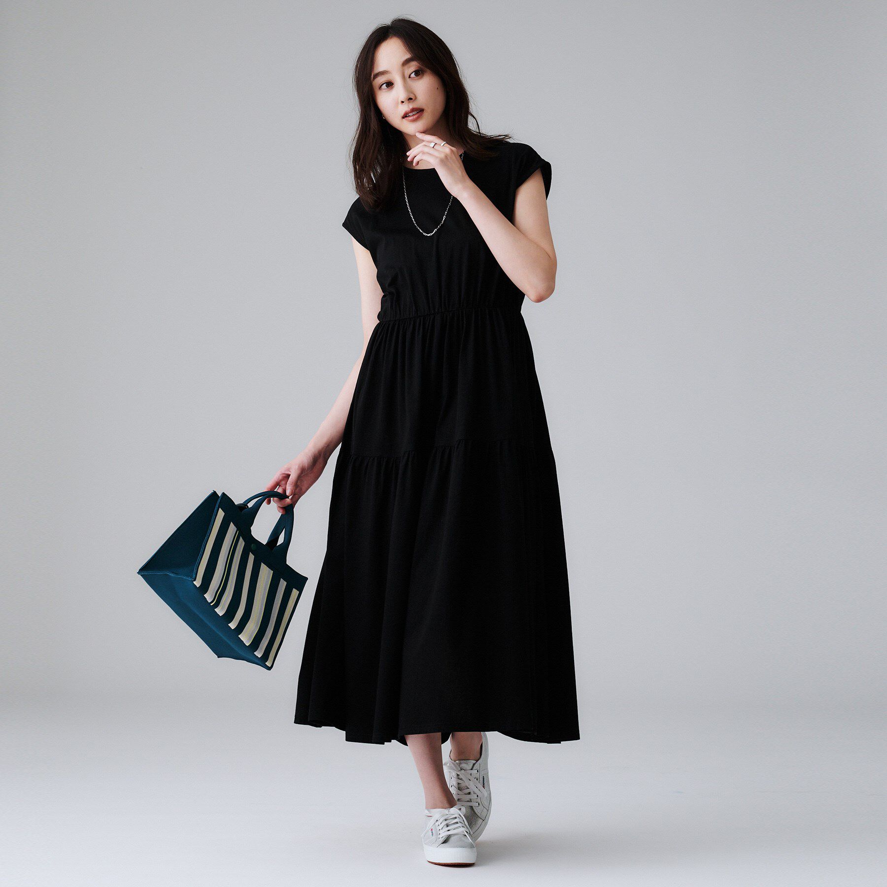 UNTITLED「【ティアード/洗える】コットンロングワンピース」|ワンピース|