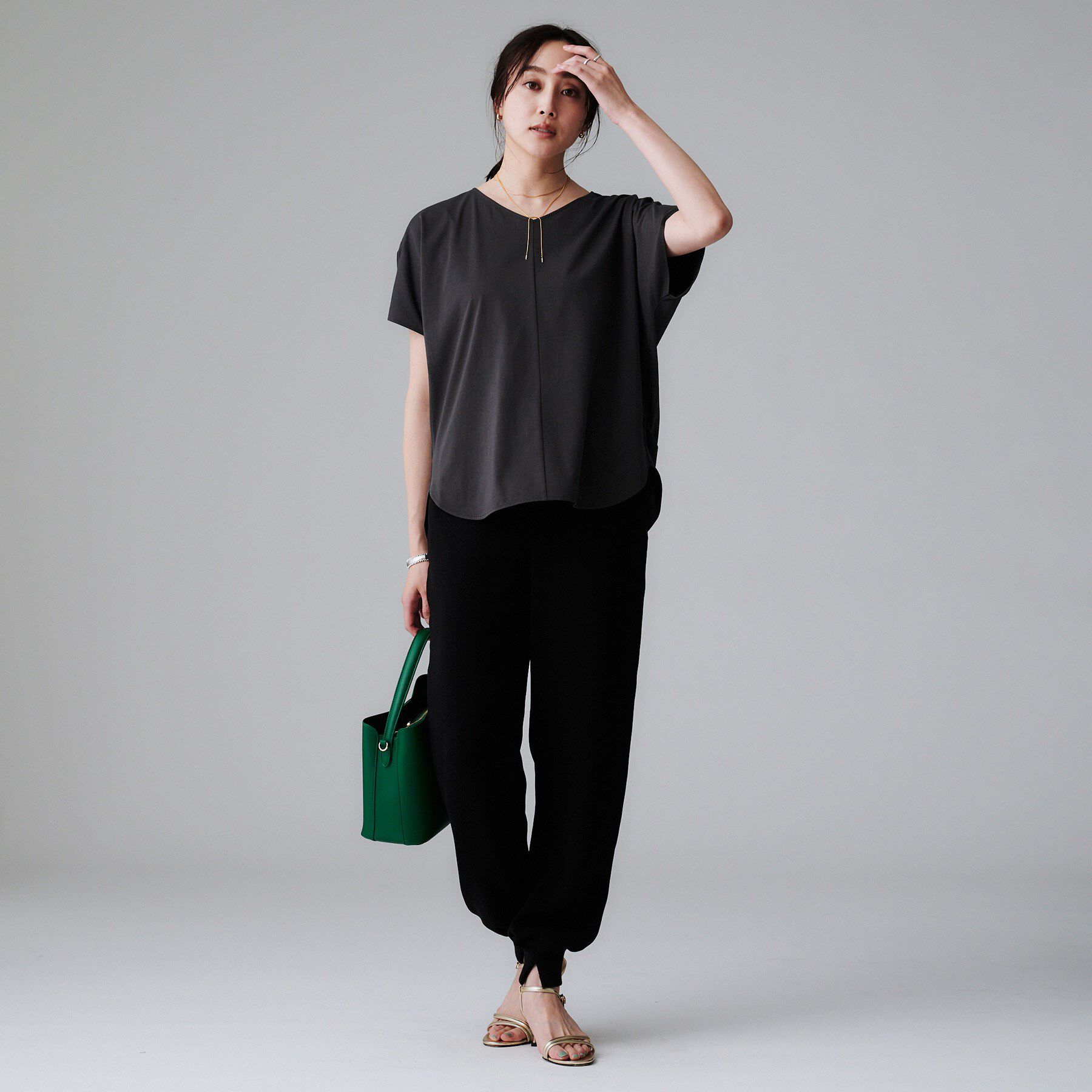 UNTITLED「【吸水速乾/ウエストゴム】バックサテン ジョグパンツ」|その他|