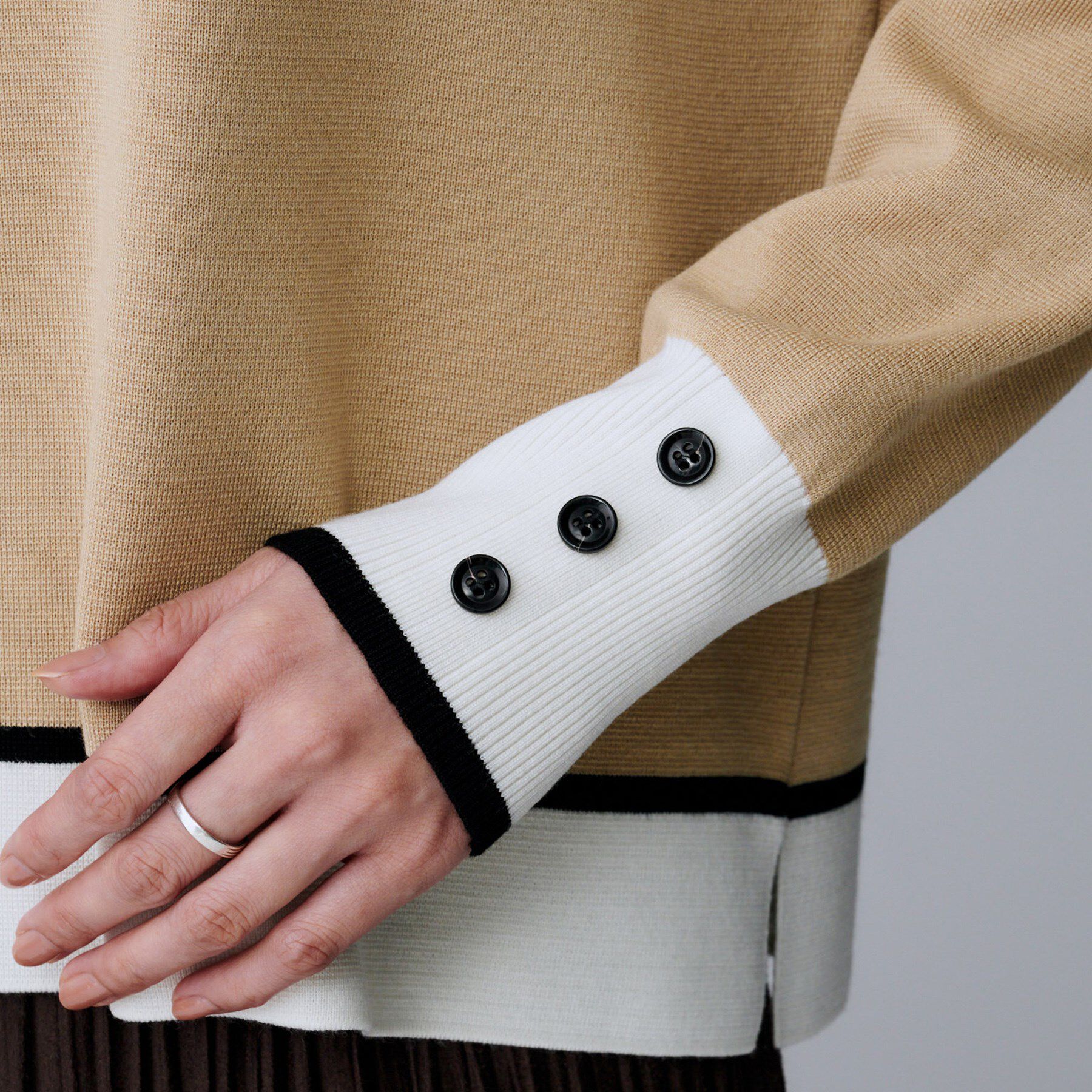 UNTITLED「【アンサンブル可/洗える】ウールミラノリブニット」|ニット・セーター|