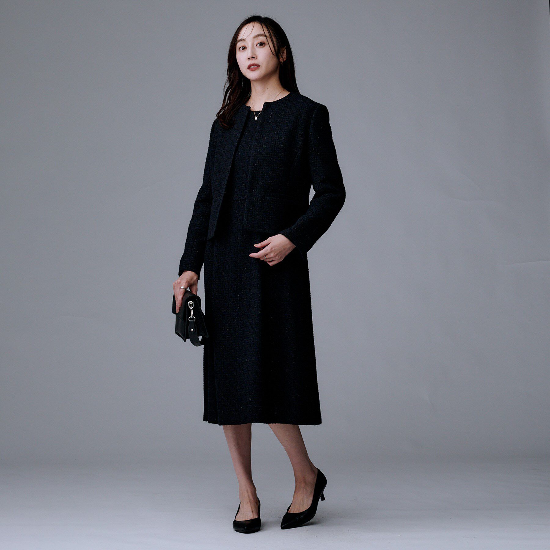 UNTITLED「【セットアップ可能/きれいめ】ツイードワンピース」|ワンピース|