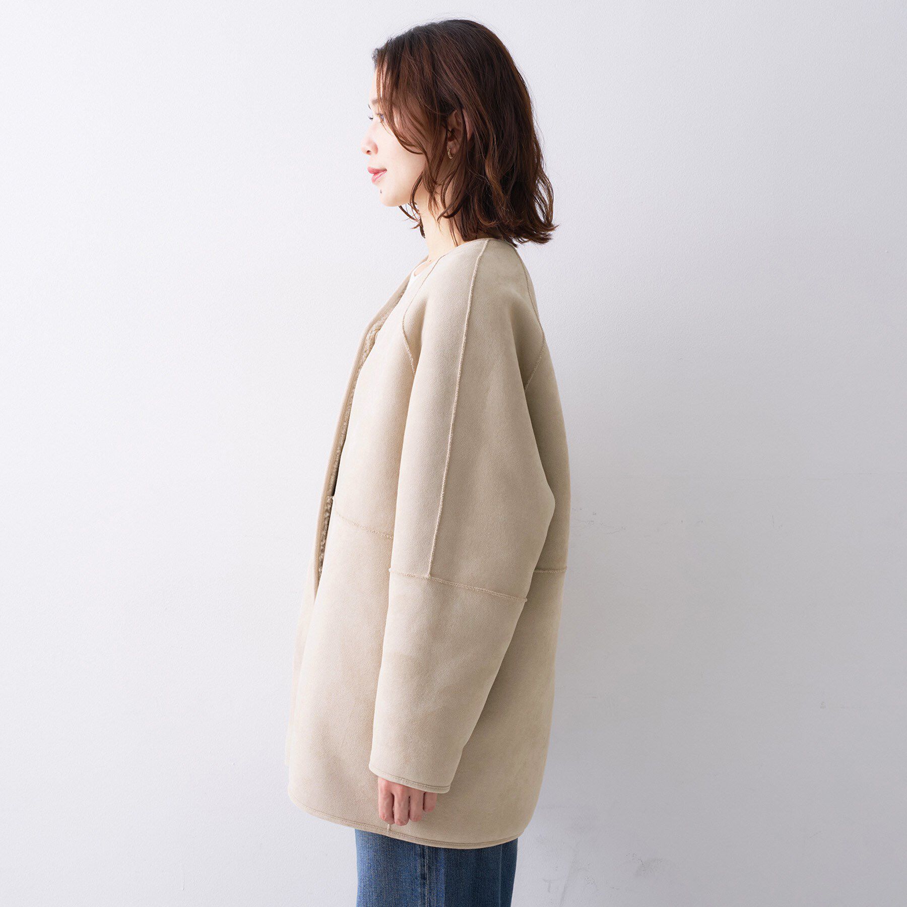UNTITLED「【Munich】リバーシブルコート」|ノーカラーコート|