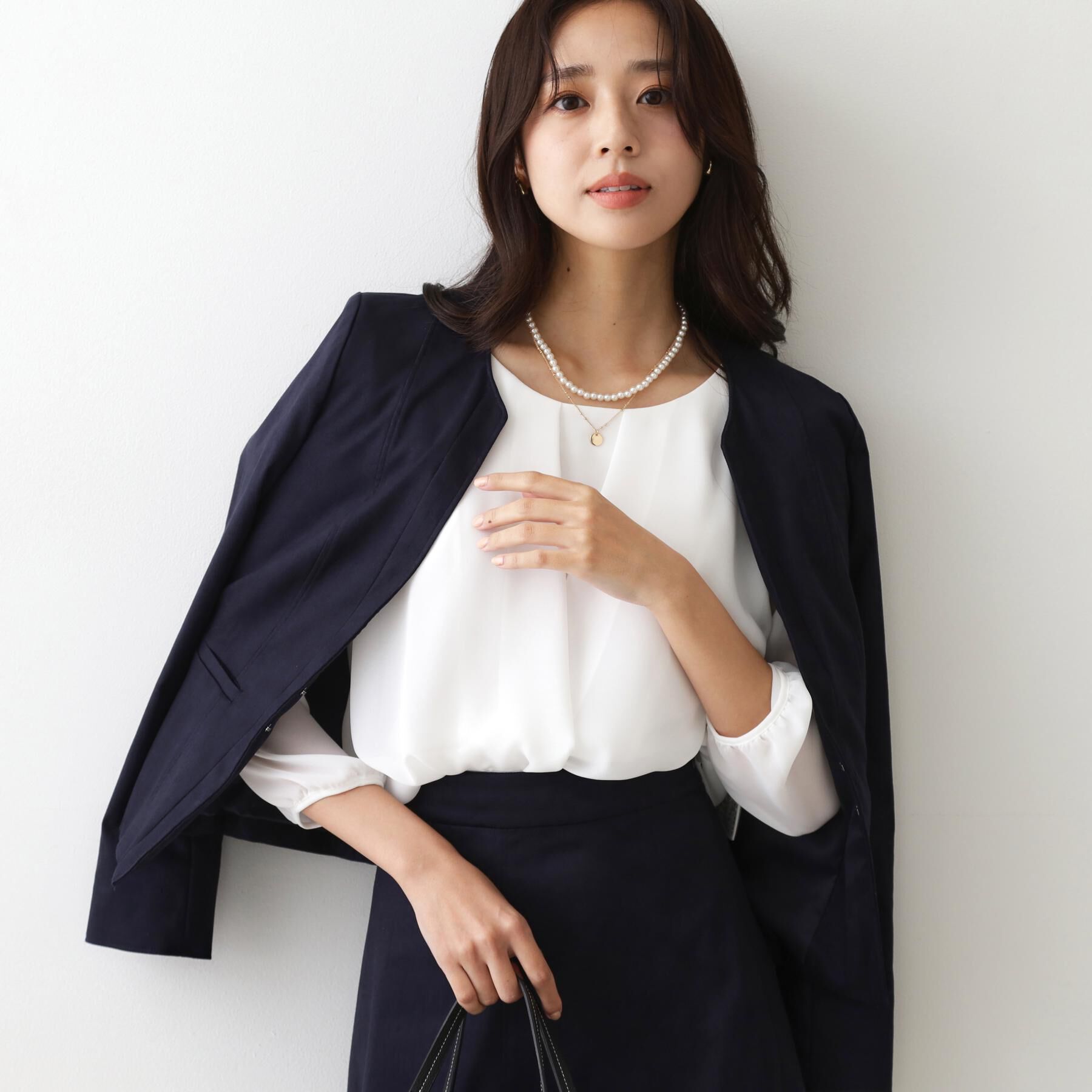 COUP DE CHANCE「【洗える／日本製／通勤】カシュクール風ブラウス」|シャツ・ブラウス|