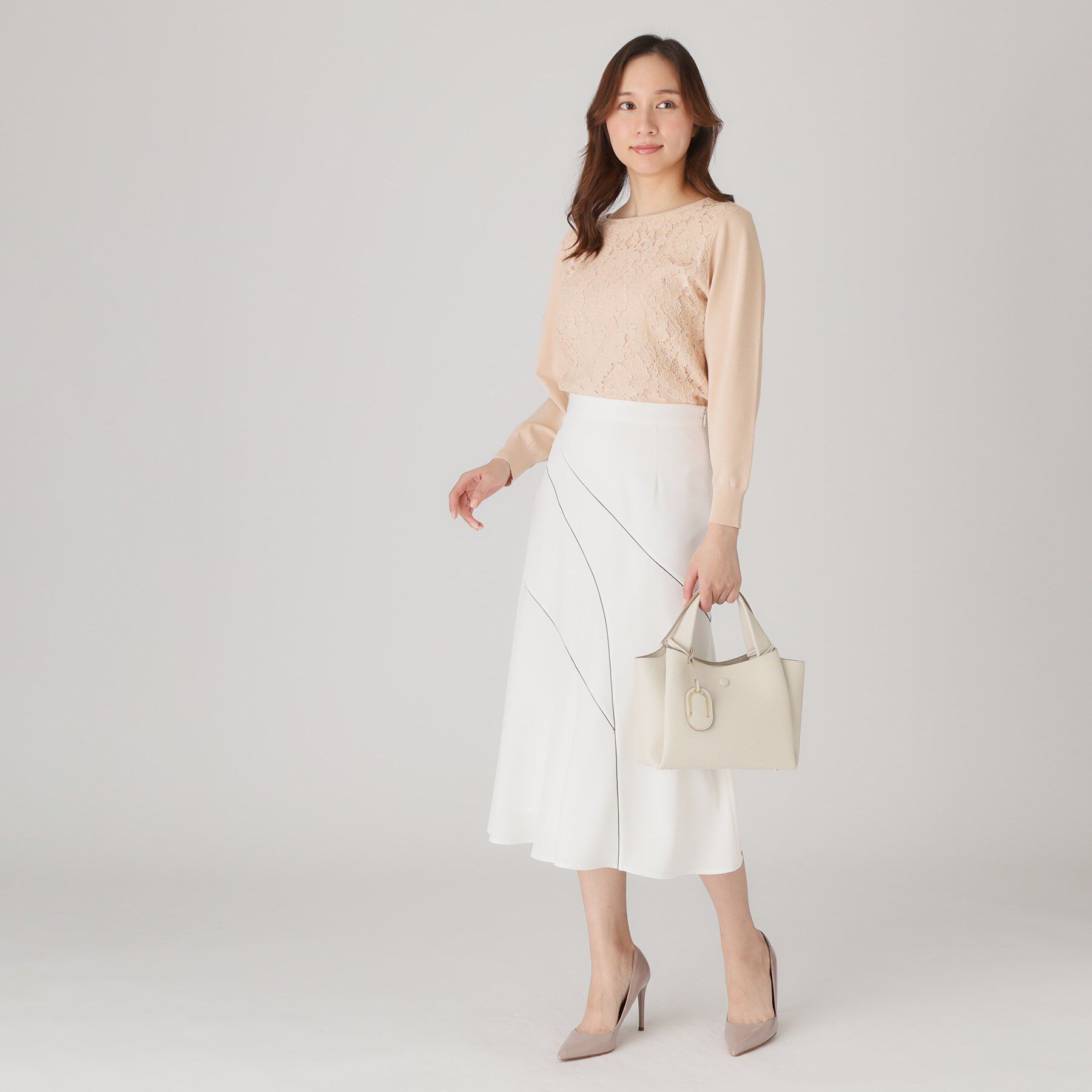 COUP DE CHANCE「【洗える】レース使いニットプルオーバー」|ニット・セーター|