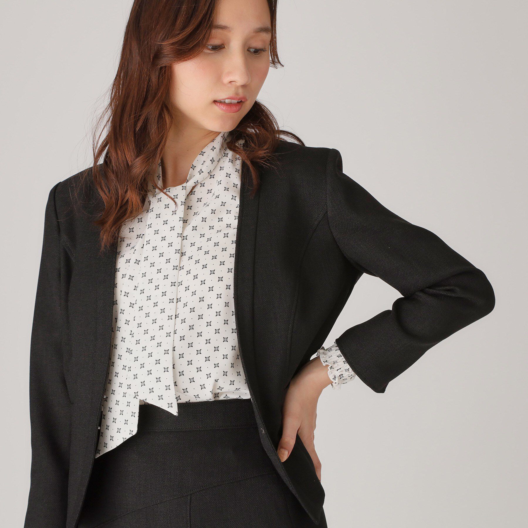 COUP DE CHANCE「【手洗い可／日本製】ノーカラージャケット」|ノーカラージャケット|ブラック(019)