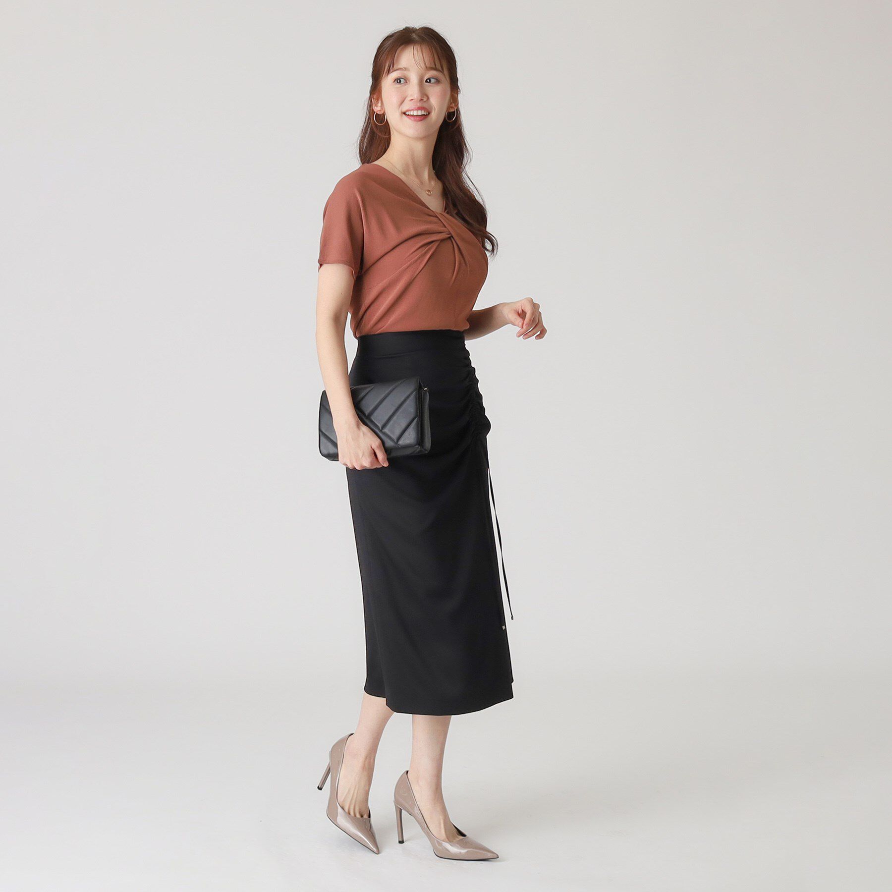 COUP DE CHANCE「【洗える】捻りデザインのニットトップス」|ニット・セーター|