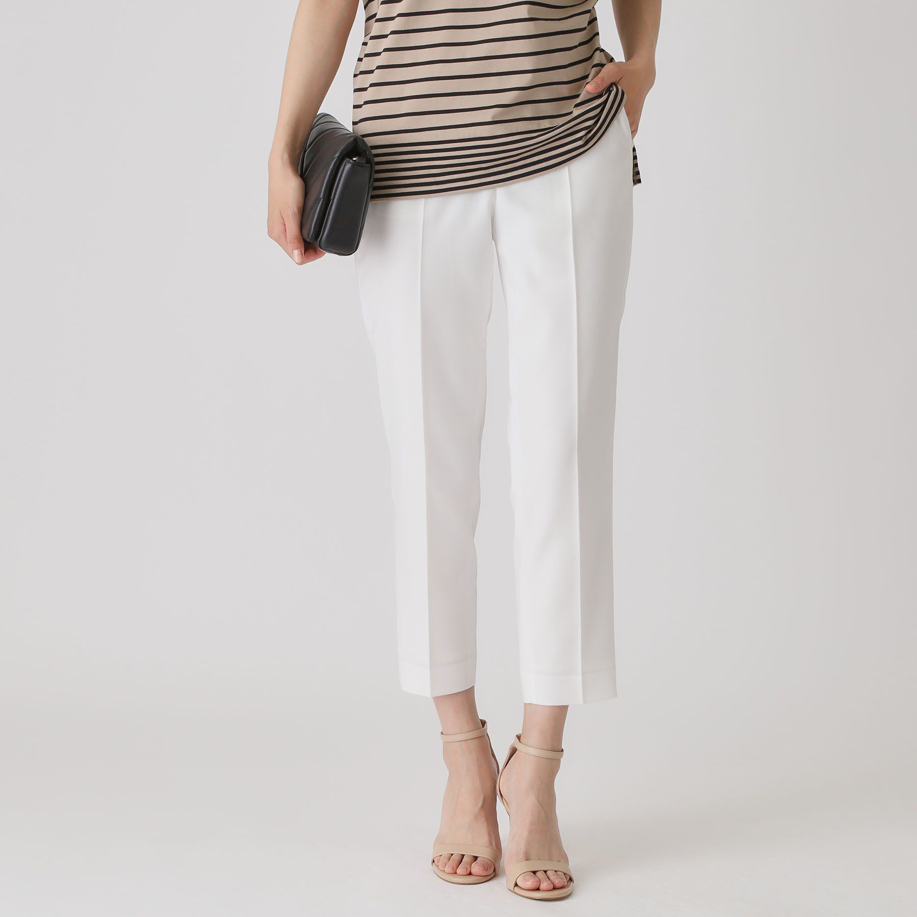 COUP DE CHANCE「【手洗い可／日本製】スリムテーパードパンツ」|その他|ホワイト(001)