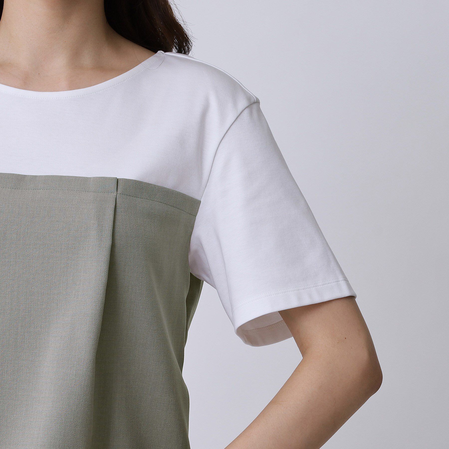 COUP DE CHANCE「【手洗い可／セットアップ可】レイヤード風カットソー」|Tシャツ・カットソー|