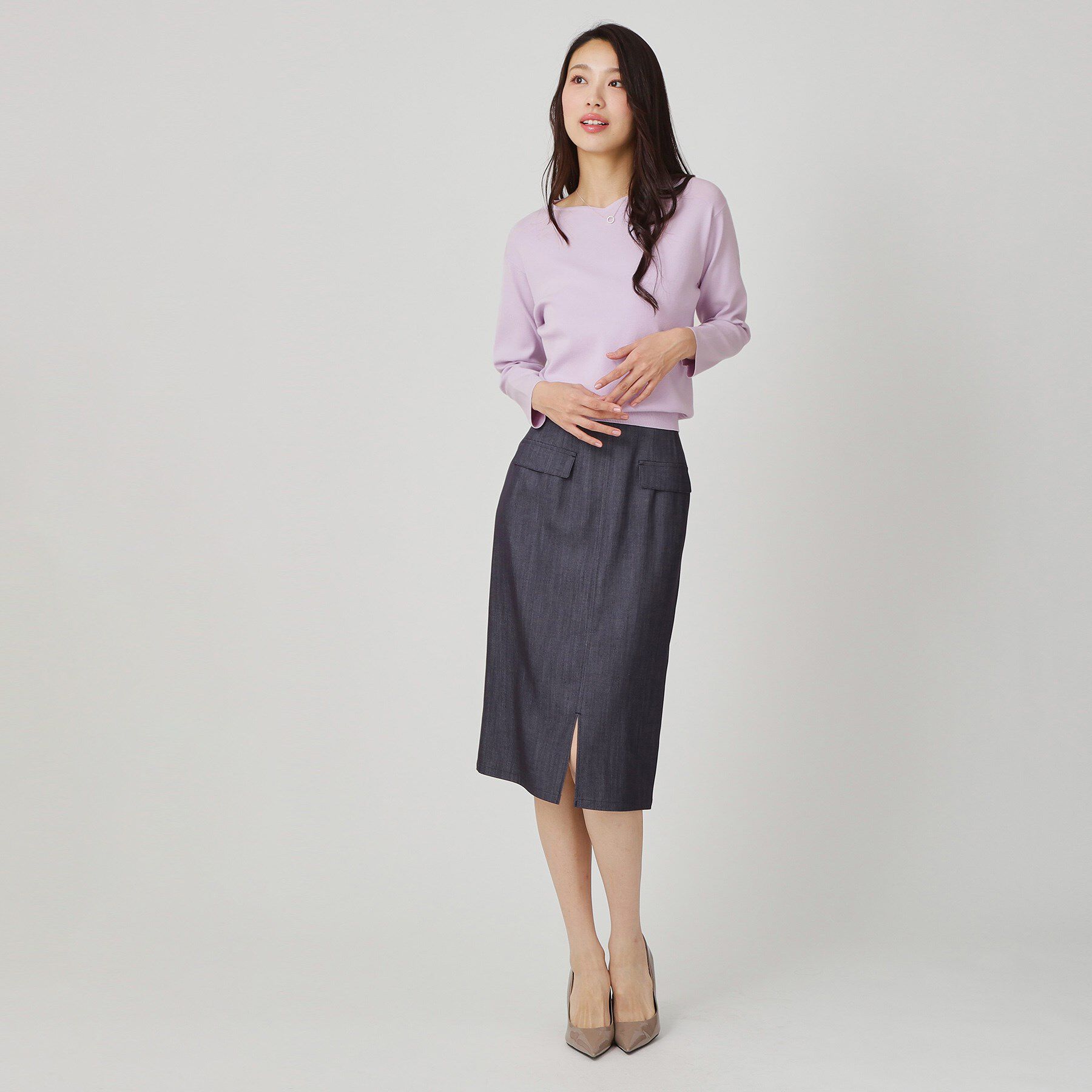 COUP DE CHANCE「【手洗い可】ハートネックのニットトップス」|ニット・セーター|