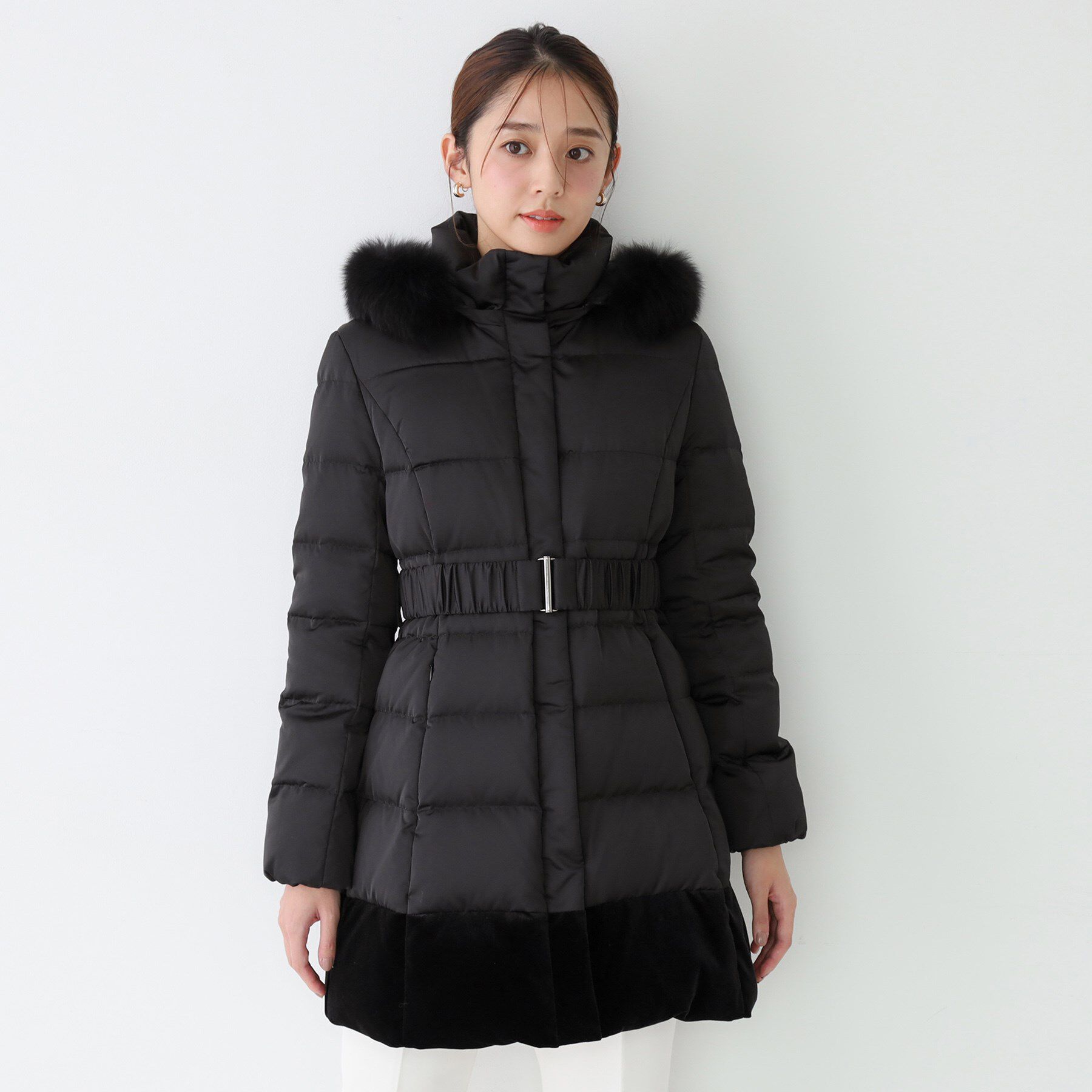 COUP DE CHANCE「【ミディ丈】ベルト付ダウンコート」|ダウン|