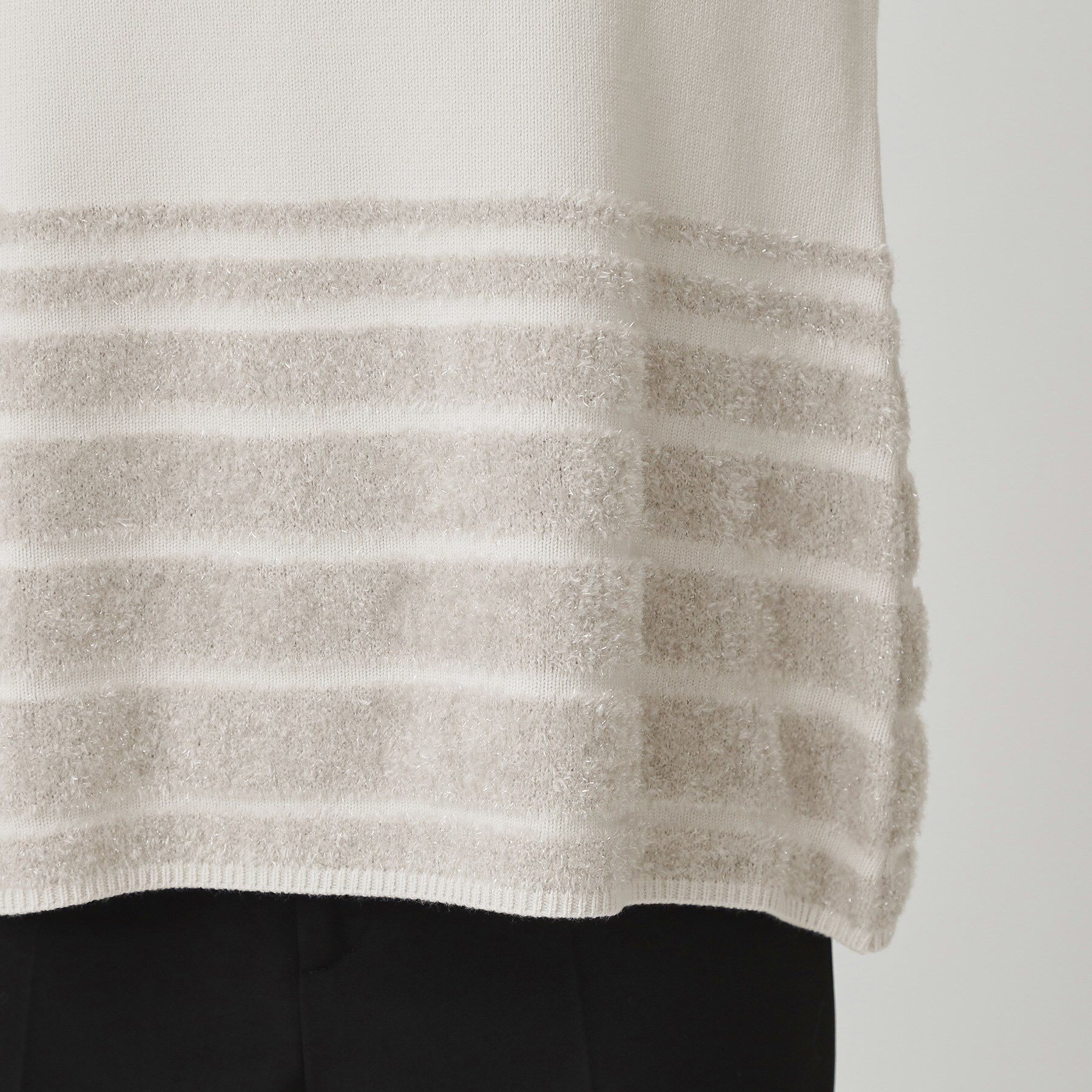 COUP DE CHANCE「【手洗い可】ラメフェザーデザイン ニットトップス」|ニット・セーター|