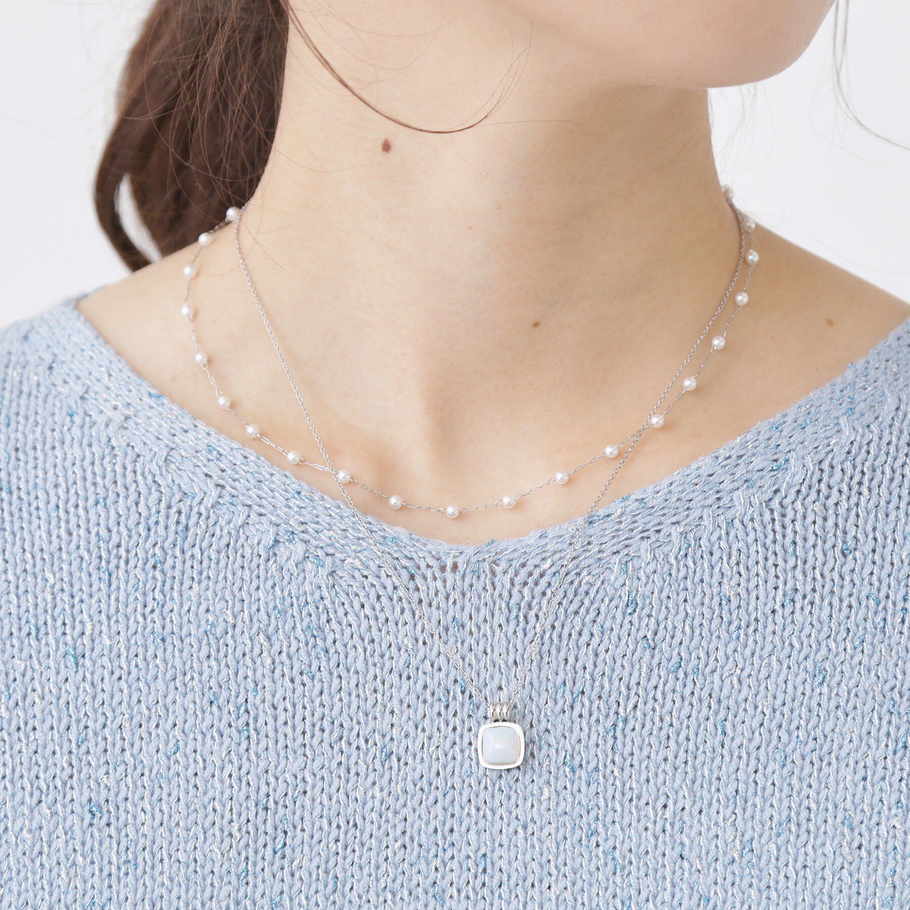 COUP DE CHANCE「ディオパール調ビーズ／ステンレス素材」|ネックレス|