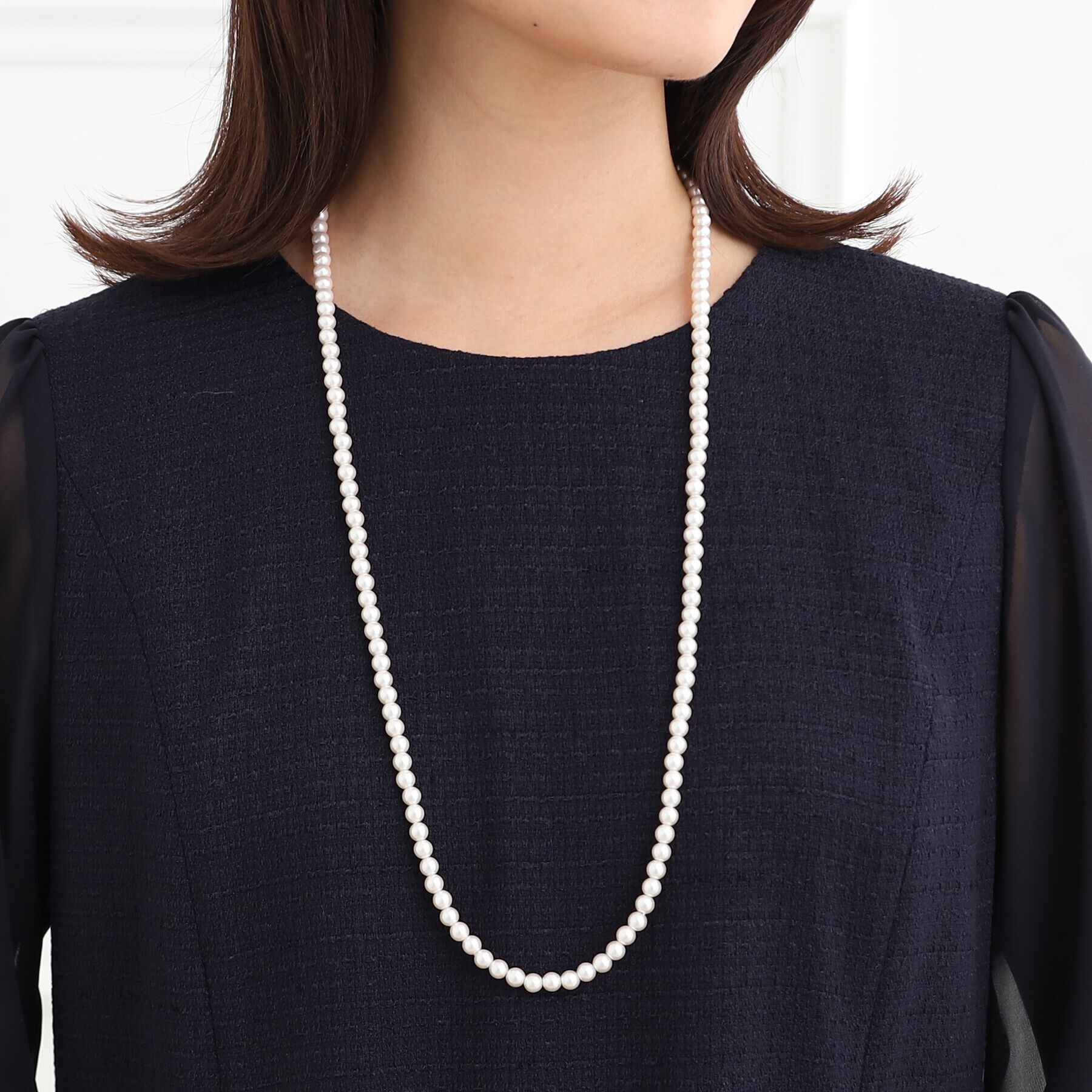 Reflect「【夏SALE／フォーマル/3WAY】二連パール調ネックレス」|ネックレス|