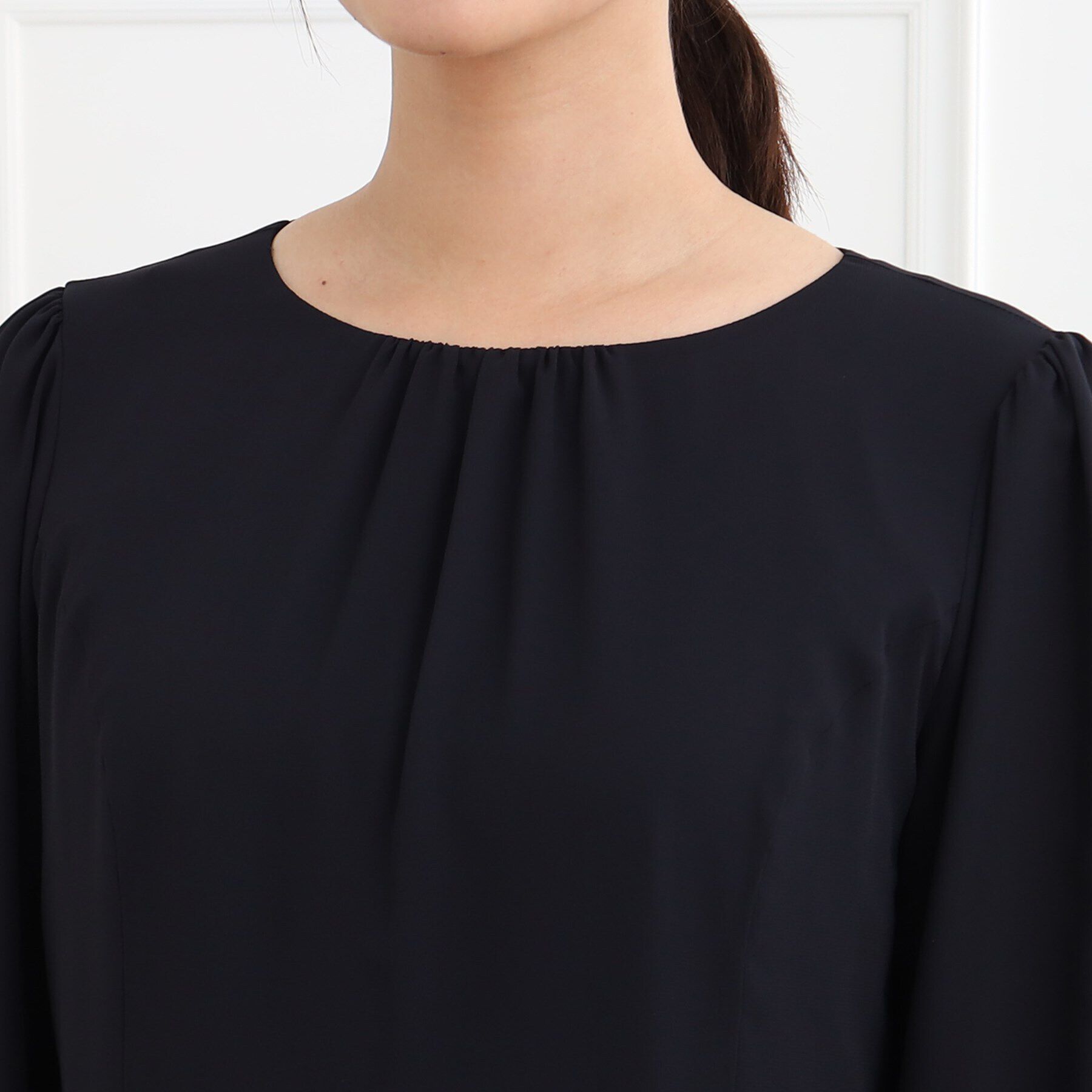 Reflect「【フォーマル/洗える】フィット＆フレアジョーゼットワンピース」|ワンピース|