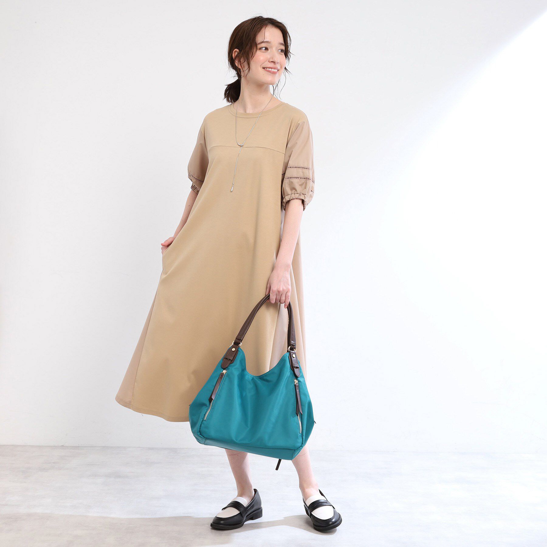 Reflect「【大容量／底ファスナー付き／キレイめコーデにも◎】ナイロンバッグ」|トートバッグ|