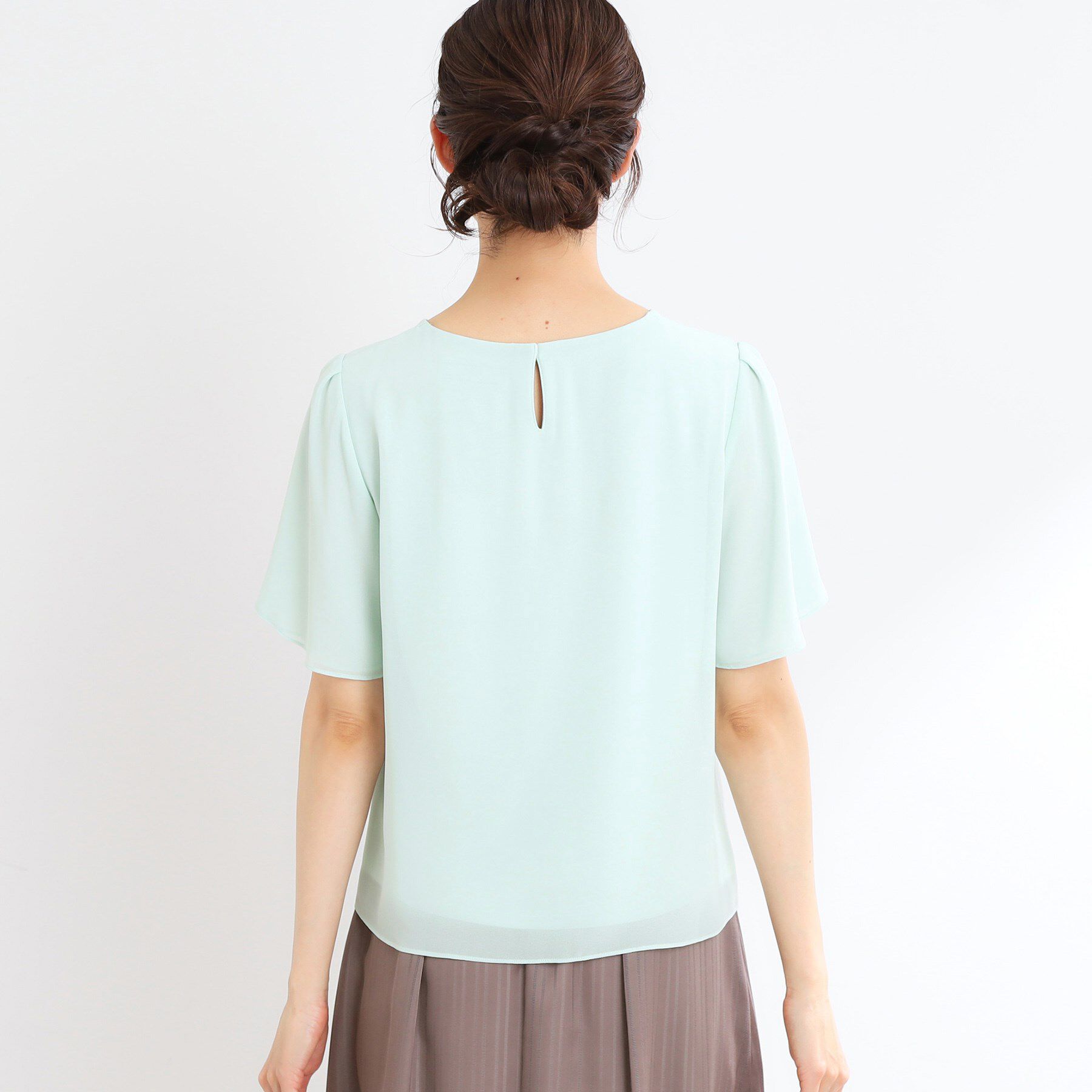 Reflect「【マシンウォッシュ可】横切替ピンタックデザインブラウス」|シャツ・ブラウス|