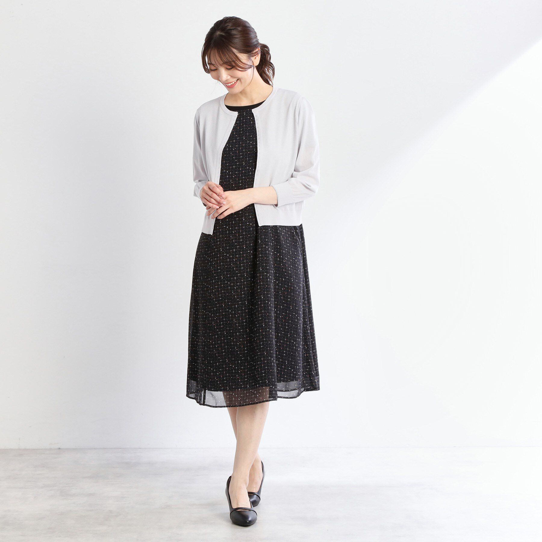 Reflect「【手洗い可】7分袖ドライタッチカーディガン」|カーディガン|