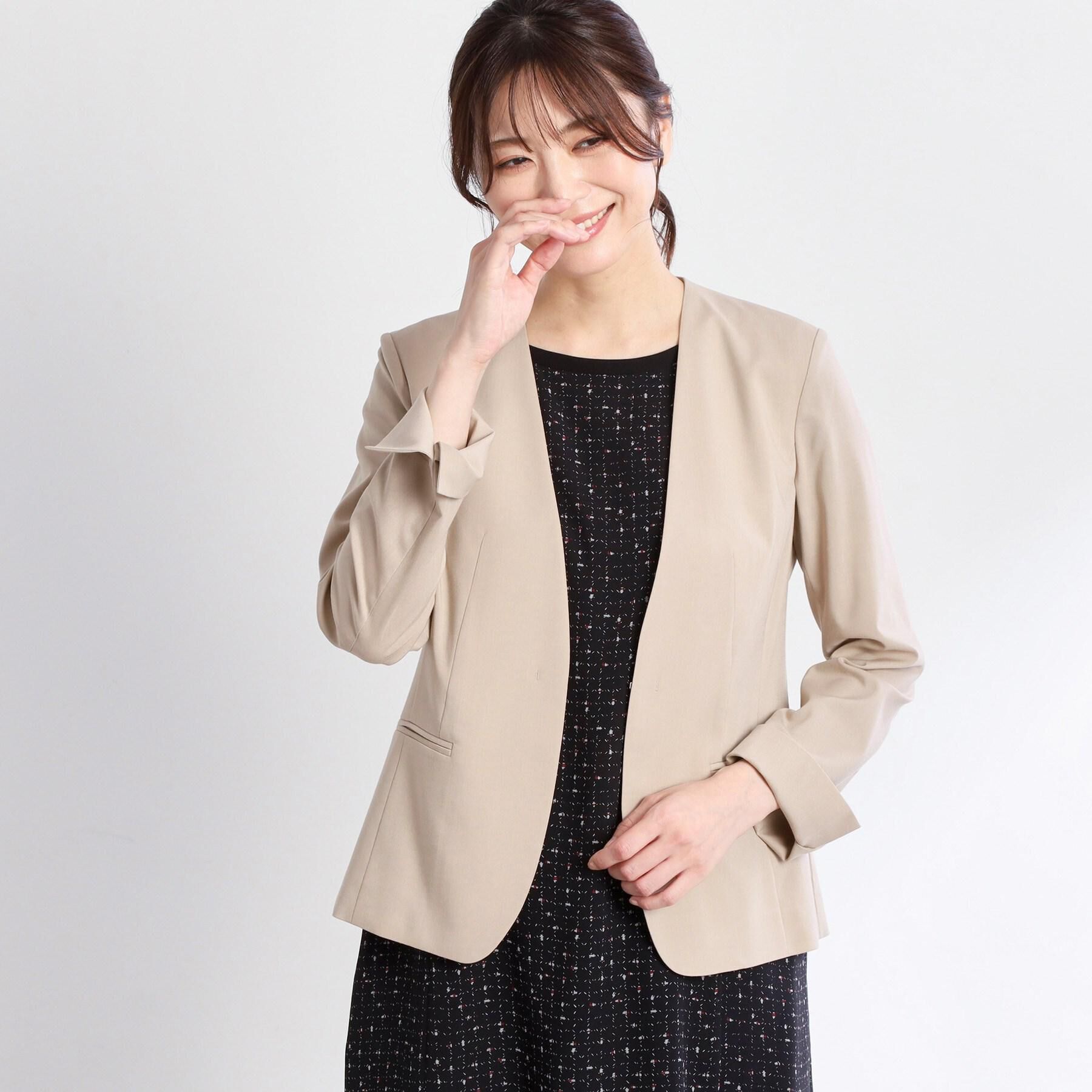 Reflect「【洗える／セットアップ可】ノーカラージャケット」|ノーカラージャケット|