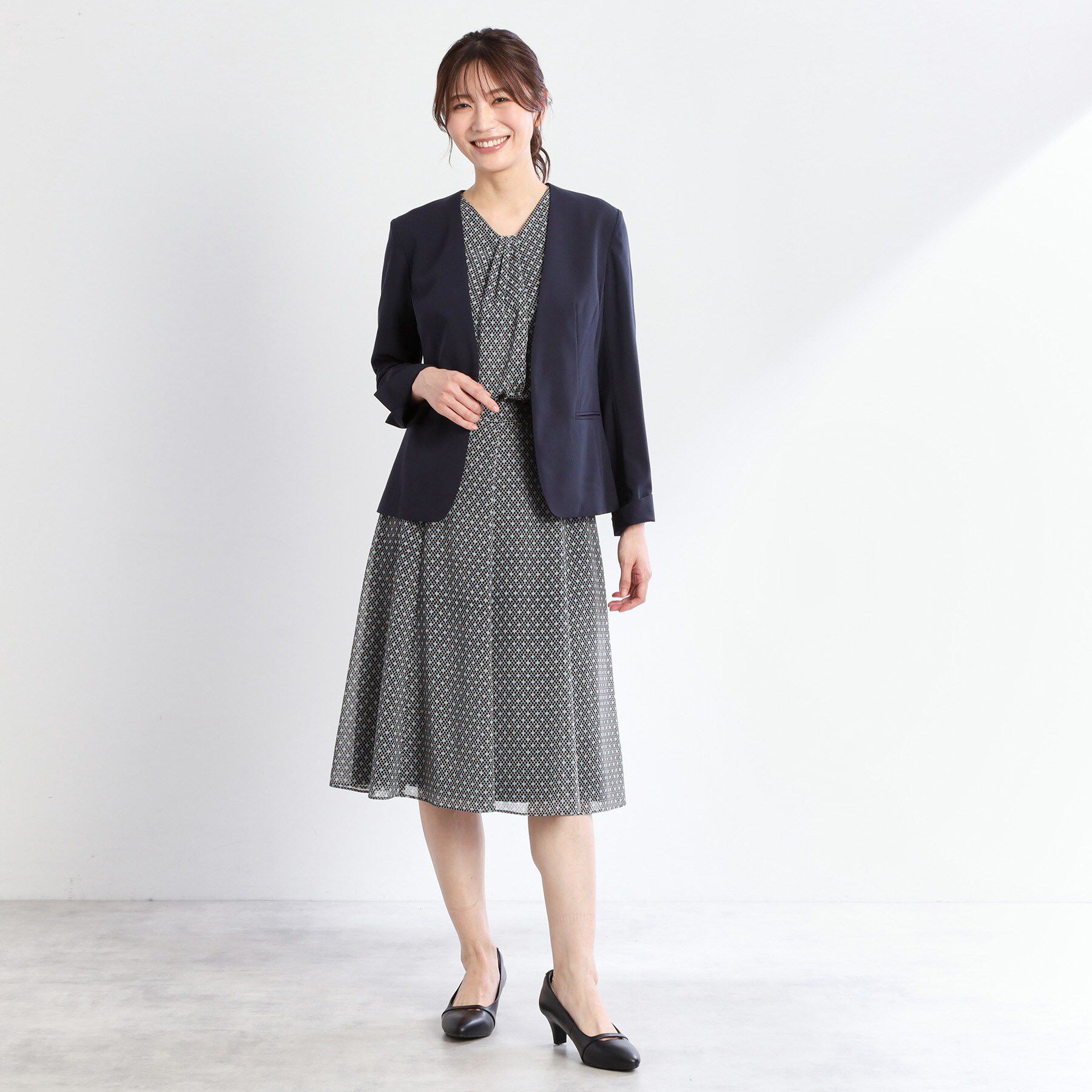 Reflect「【洗える／セットアップ可】ノーカラージャケット」|ノーカラージャケット|