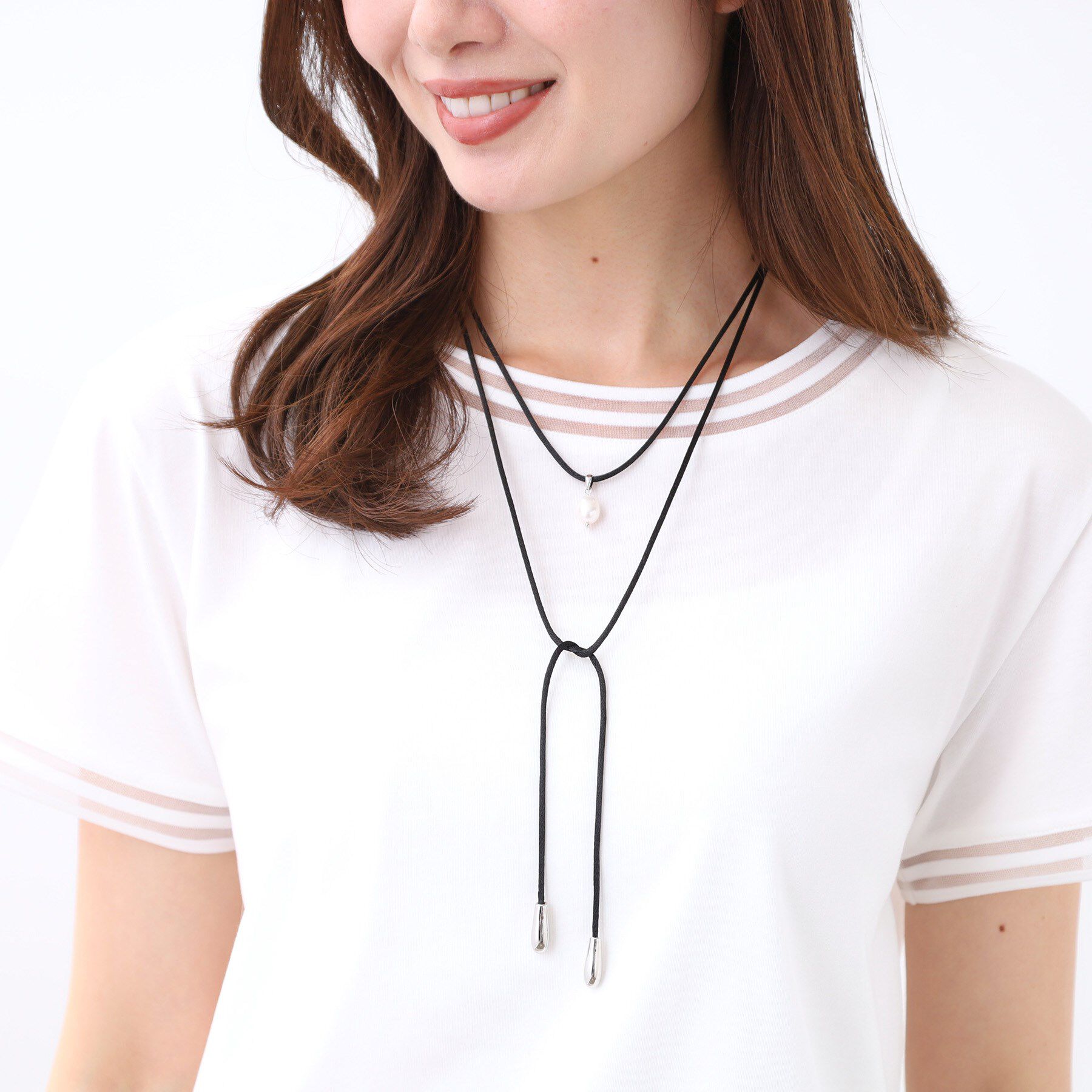 Reflect「【2WAY】2連サテンコードネックレス」|ネックレス|