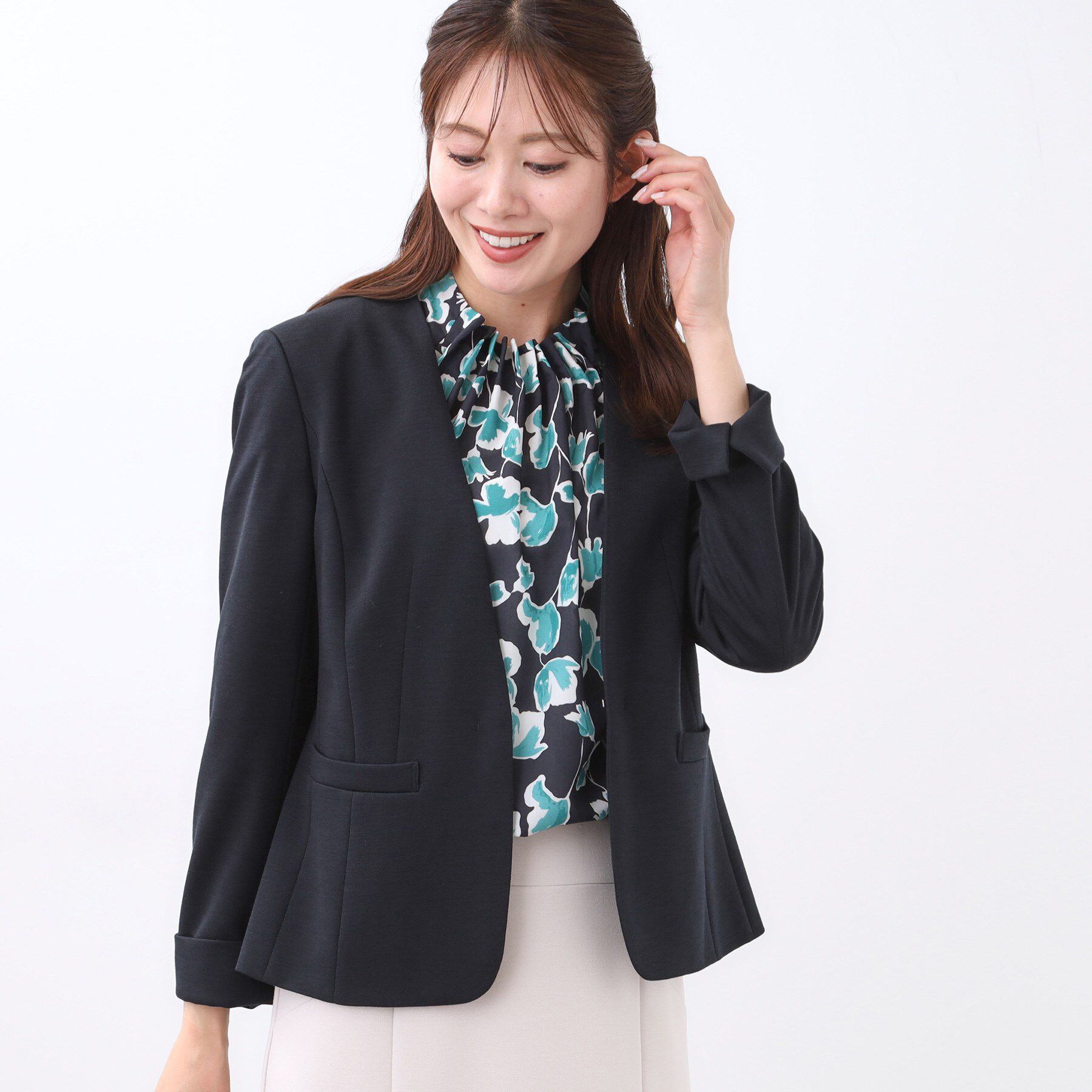 Reflect「【匠シリーズ／すっきり見え／セットアップ可】匠ジャケット／ノーカラー」|ノーカラージャケット|