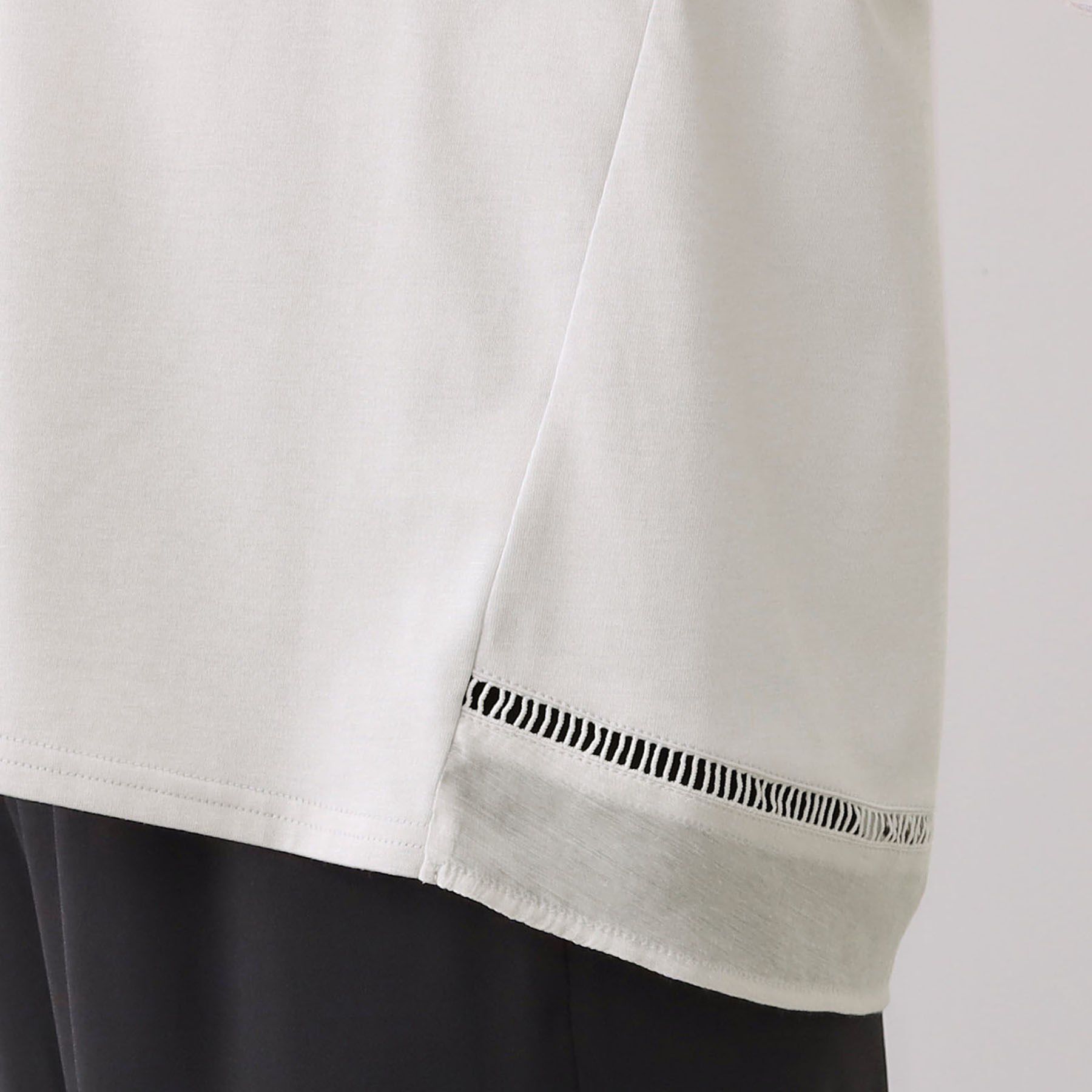 Reflect「【E‐QUALITY／体型カバー】シアー&times;レースデザインプルオーバー」|Tシャツ・カットソー|