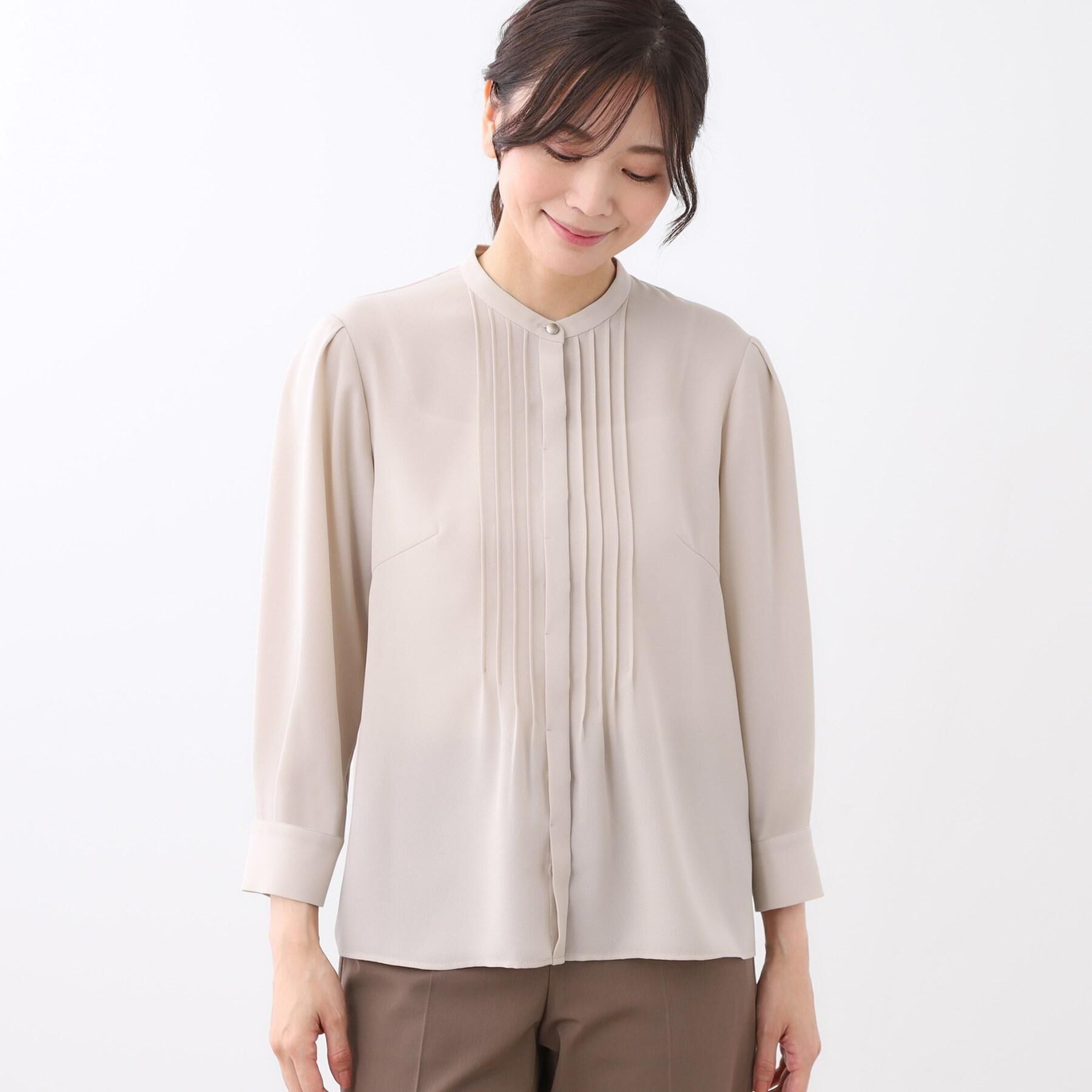 Reflect「【配色ボウタイ付き】八分袖ジョーゼットブラウス」|シャツ・ブラウス|