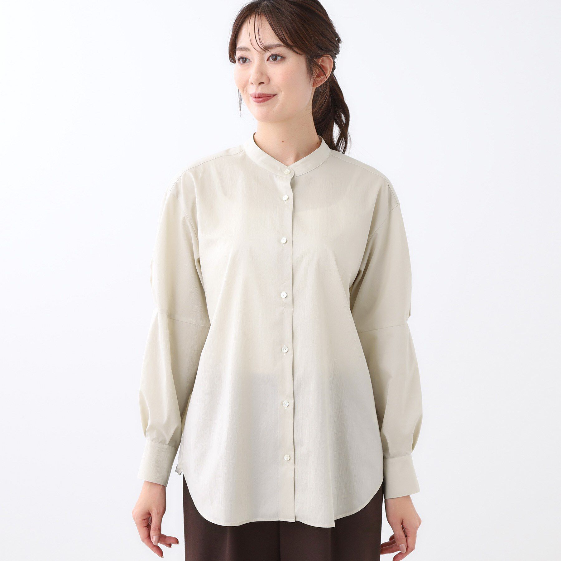 Reflect「【さらっと一枚で決まる／重ね着にもおすすめ◎】タックスリーブシャツブラウス」|シャツ・ブラウス|