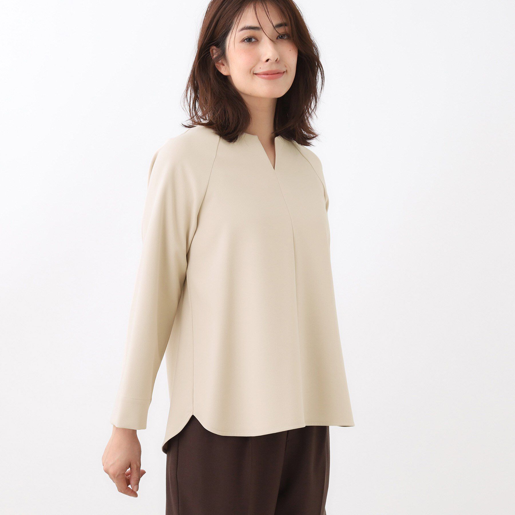 Reflect「【レイヤードスタイル◎／セットアップ可】ラグランスリーブプルオーバー」|シャツ・ブラウス|