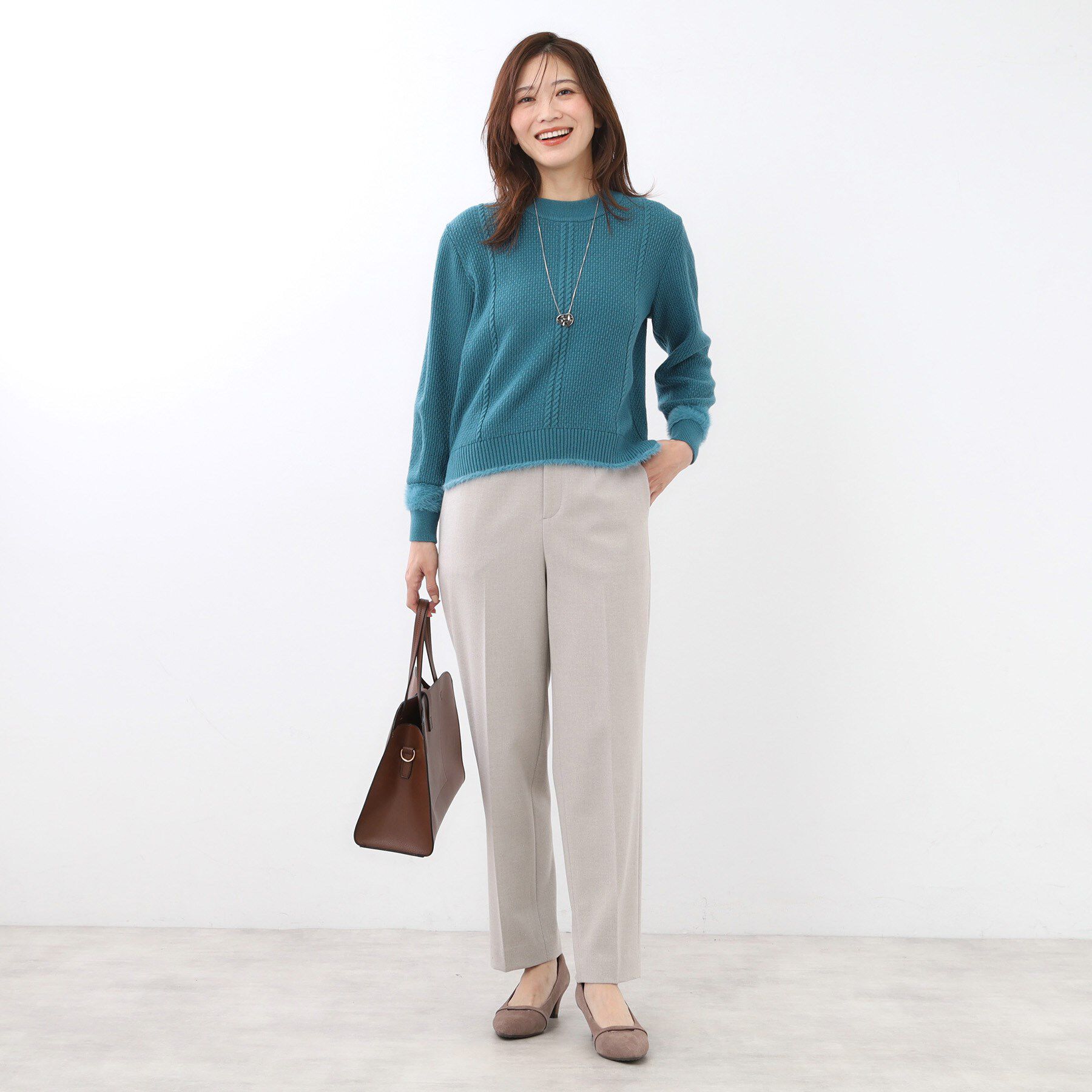 Reflect「【ほんのりラメ感◎】ケーブル柄ニット」|ニット・セーター|