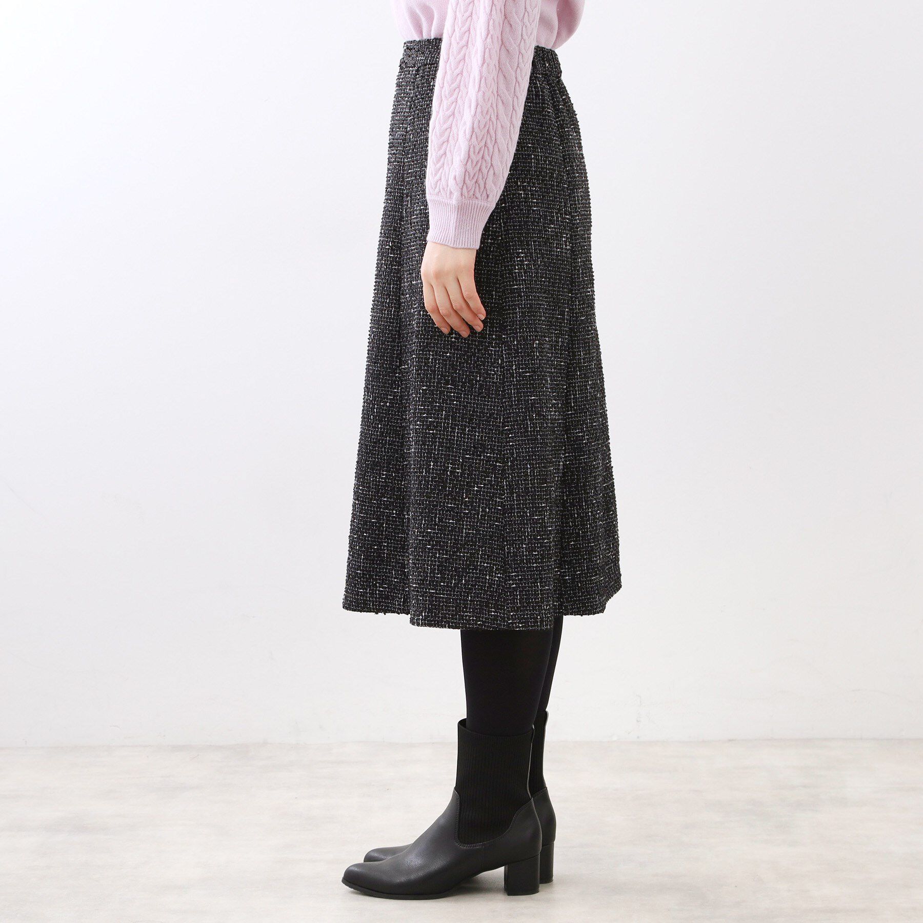 Reflect「【広がりすぎない／美シルエット◎】ツイードフレアスカート」|スカート|