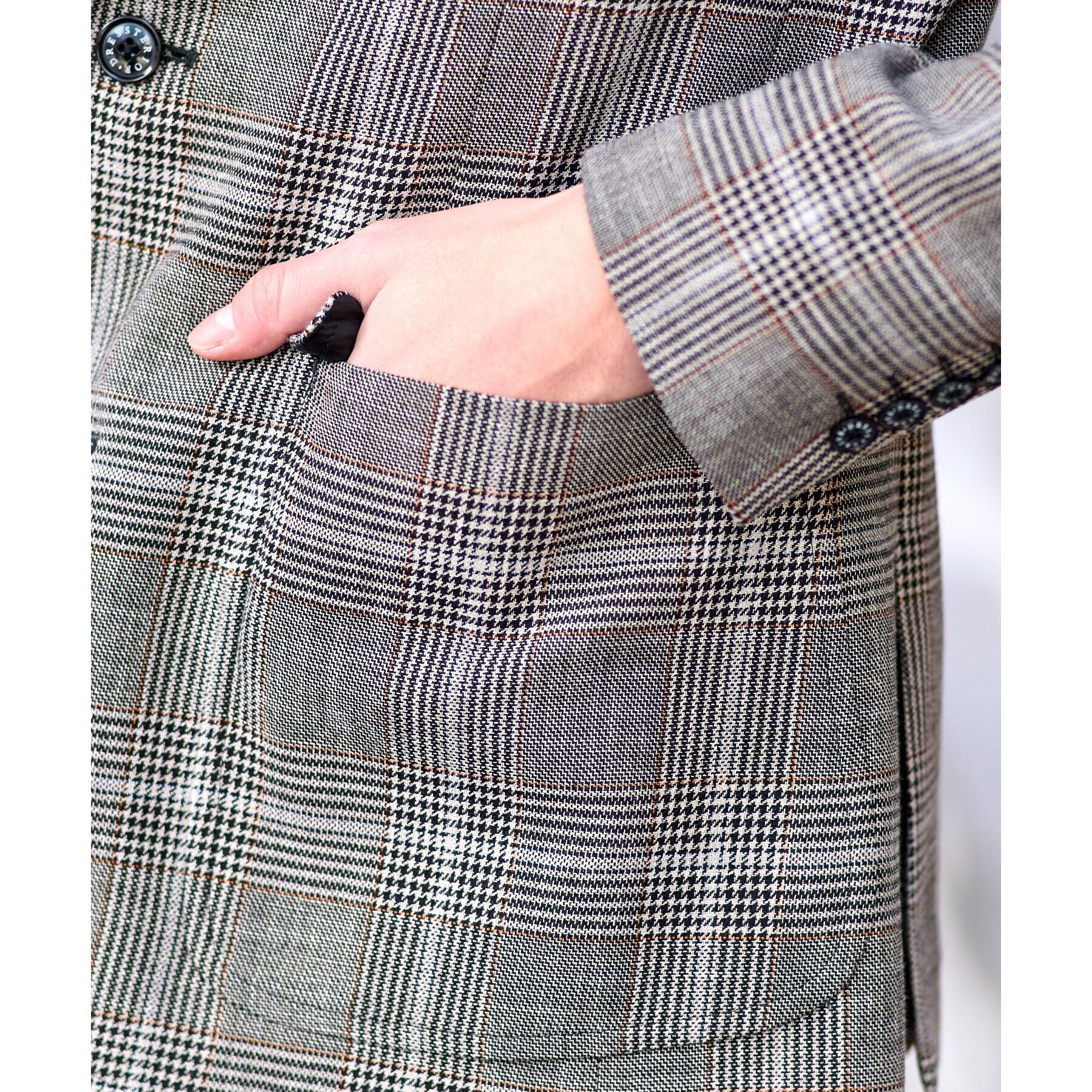 DRESSTERIOR「ウールコットン グレンチェックジャケット」|テーラードジャケット|