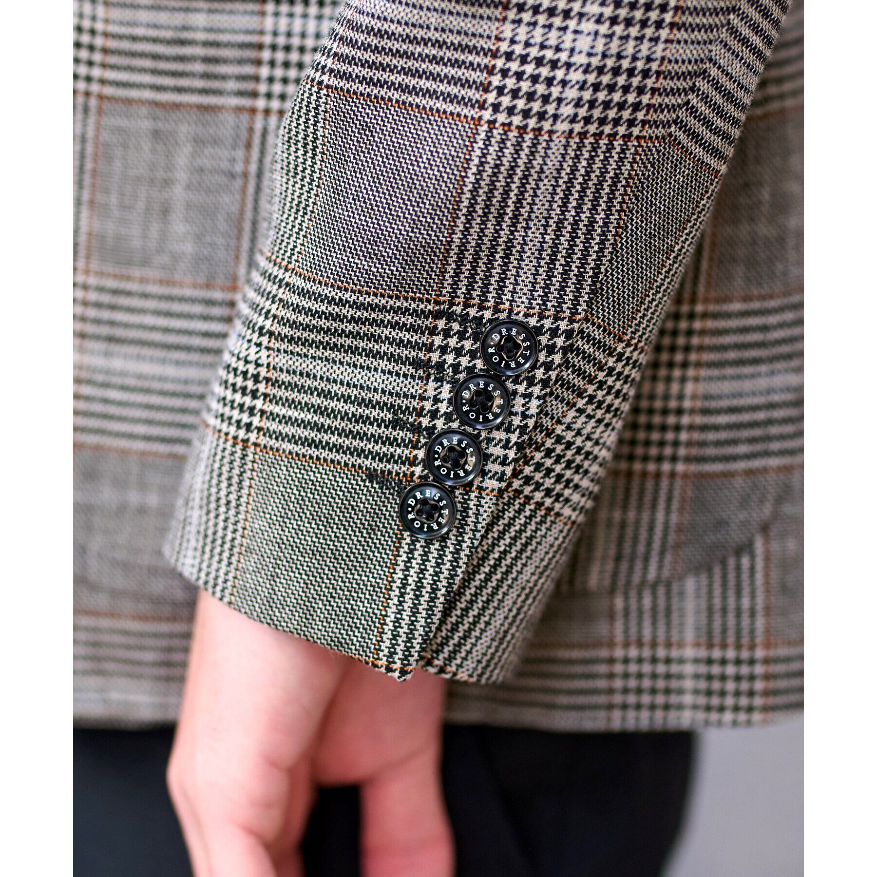 DRESSTERIOR「ウールコットン グレンチェックジャケット」|テーラードジャケット|