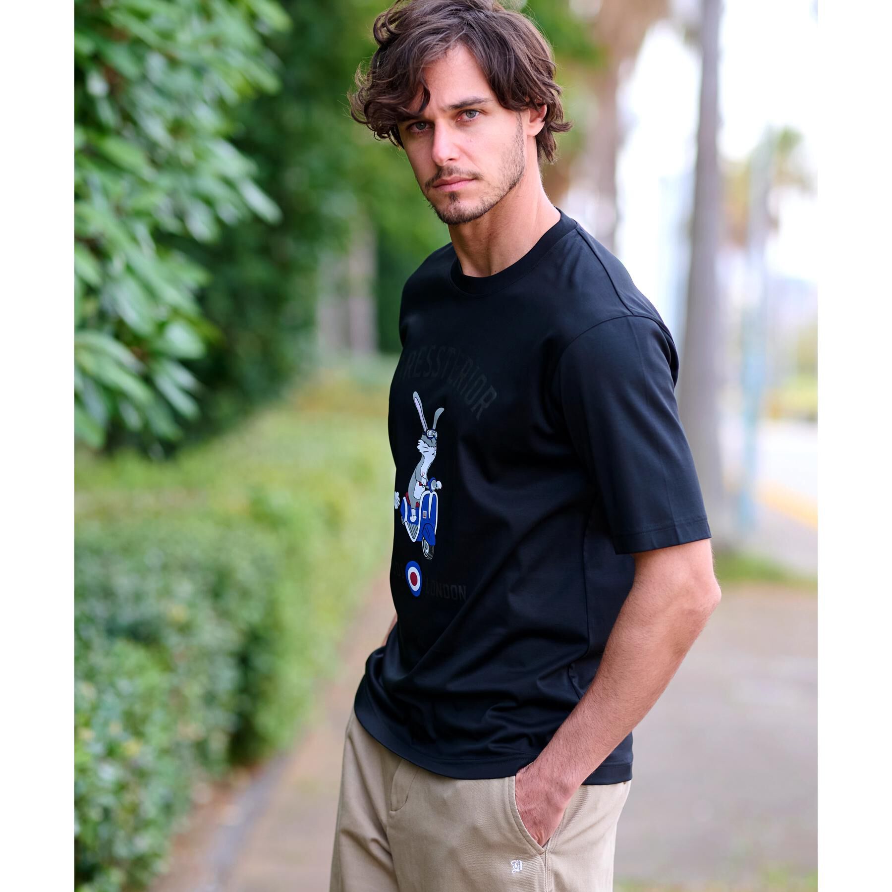 DRESSTERIOR「【接触冷感/抗菌防臭/消臭/Safari5月号掲載】ICE CLEAR COTTON ロンドンラビッ」|Tシャツ・カットソー|