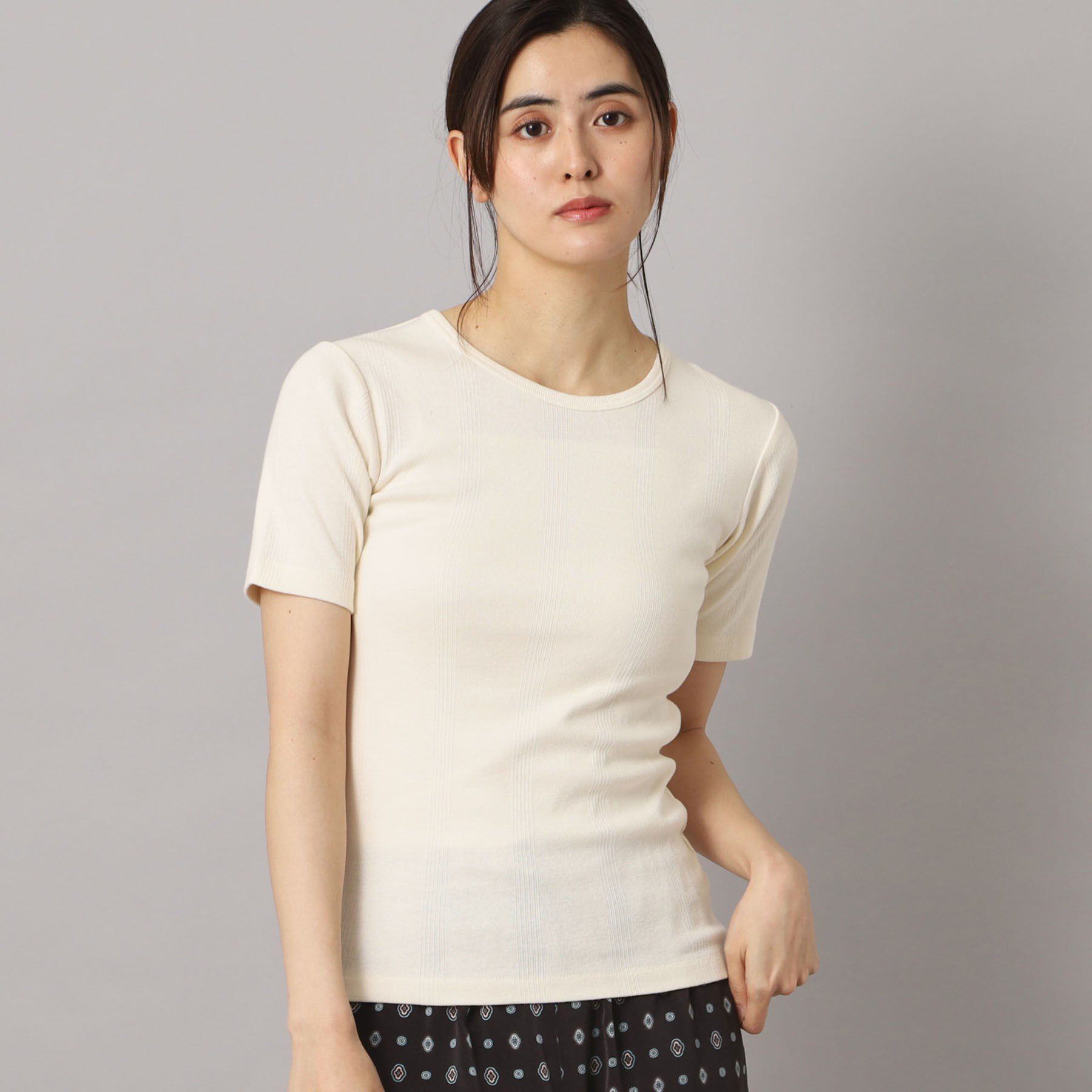 DRESSTERIOR「Robert．P．Miller（ロベルト・ピー・ミラー）パネルリブクルーネックTシャツ」|Tシャツ・カットソー|