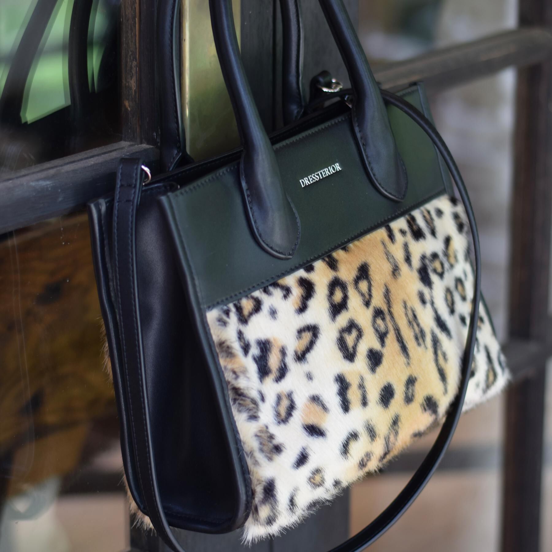 DRESSTERIOR「【CLASSY.12月号掲載】フェイクファーコンビリサイクルレザートートバッグ」|トートバッグ|