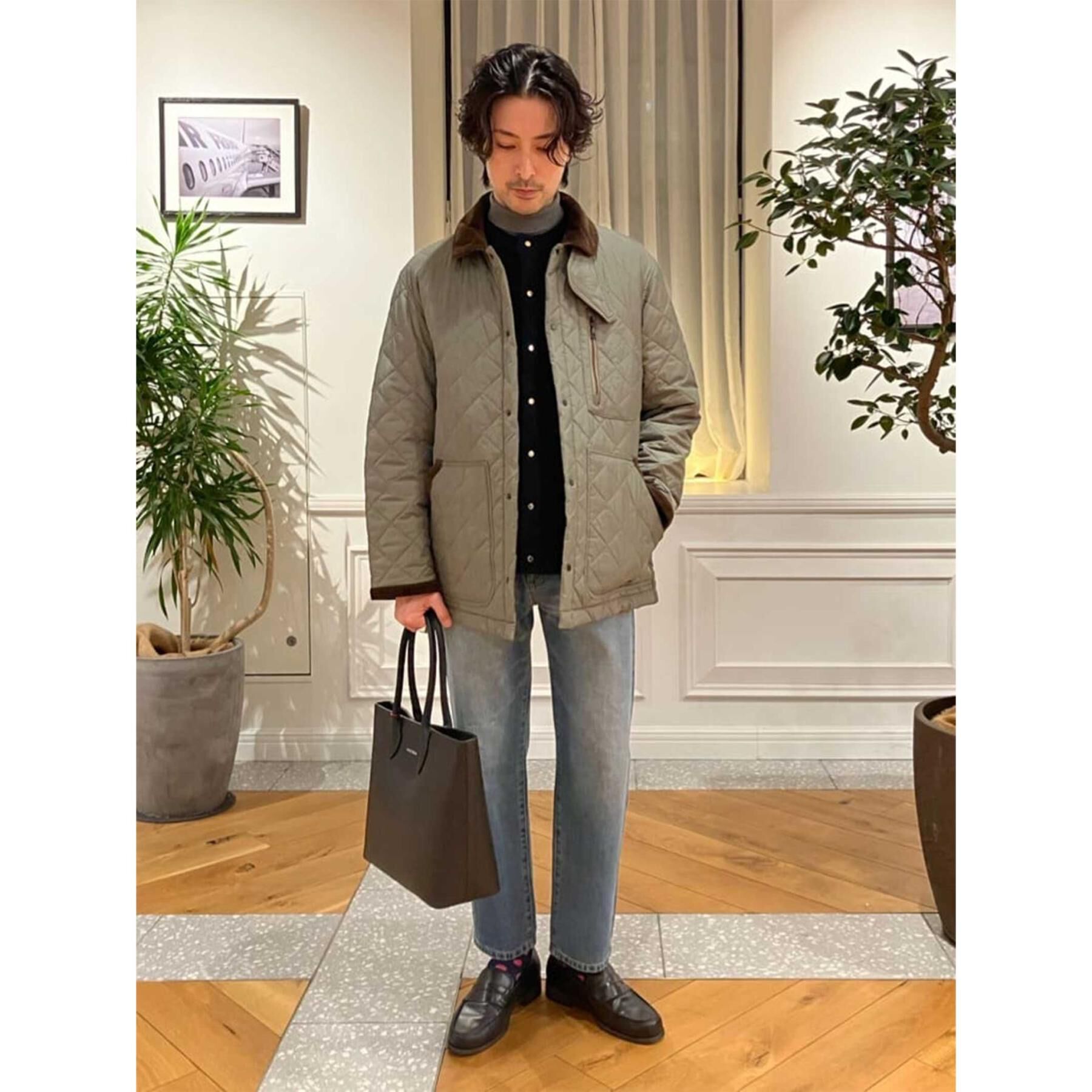 DRESSTERIOR「キルティング ハンティングジャケット」|ブルゾン・スタジャン|