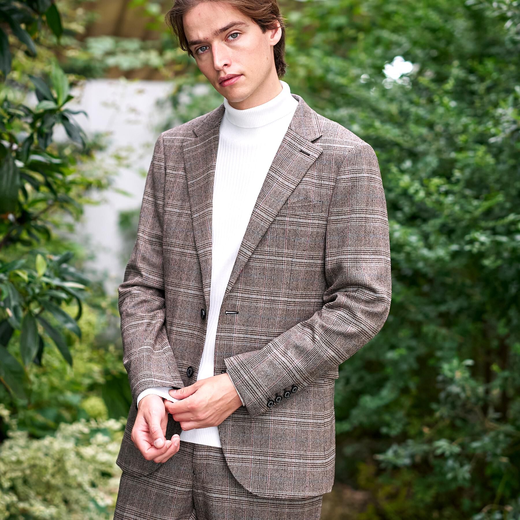 DRESSTERIOR「【セットアップ可】ヨーロピアン グレンチェックジャケット」|テーラードジャケット|