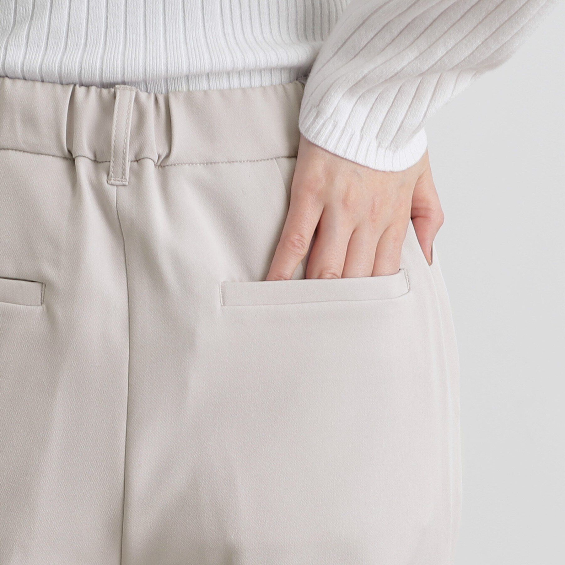 grove「しなやかストレッチ イージーケアテーパードパンツ」|その他|