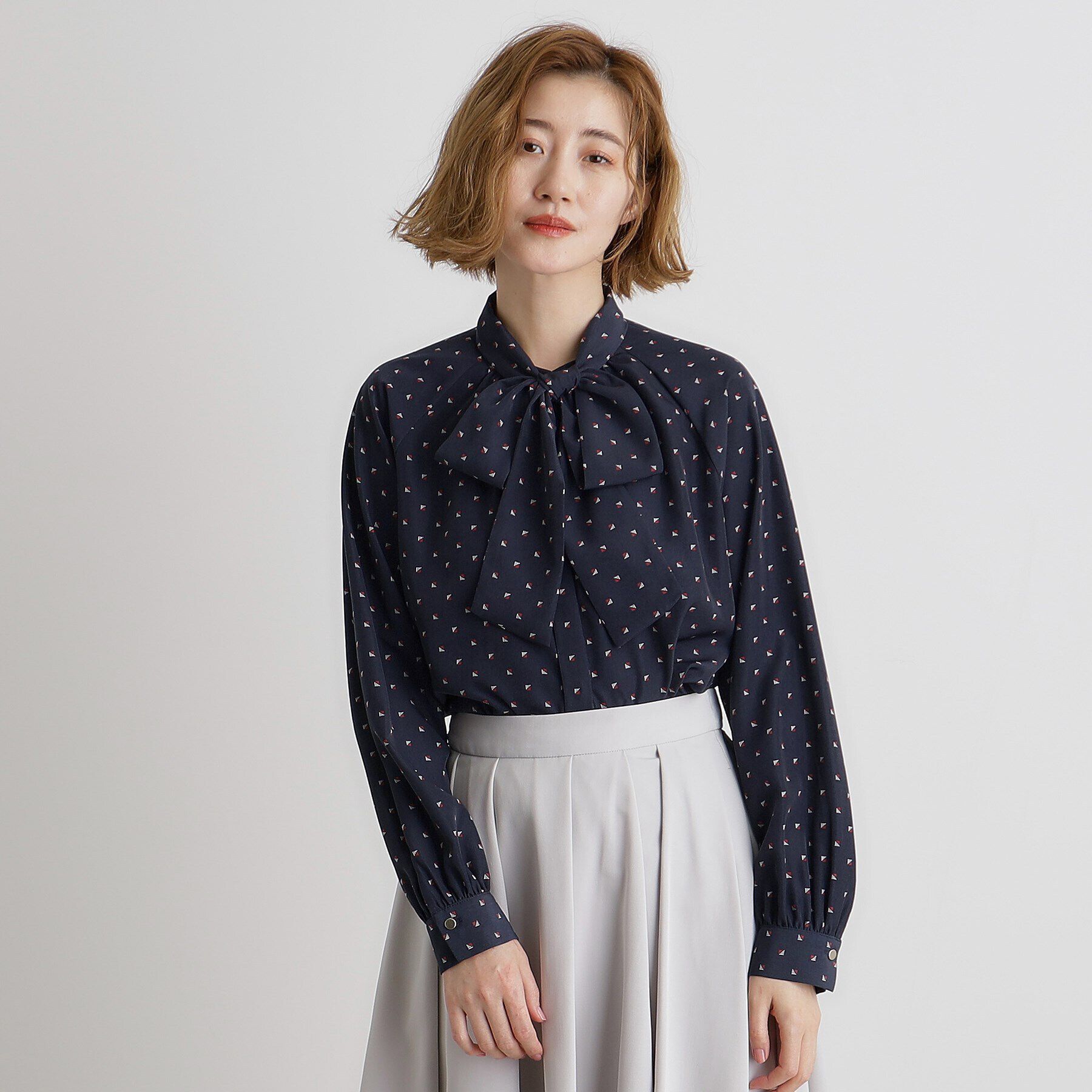 grove「2WAYラグランスリーブボウタイブラウス」|シャツ・ブラウス|