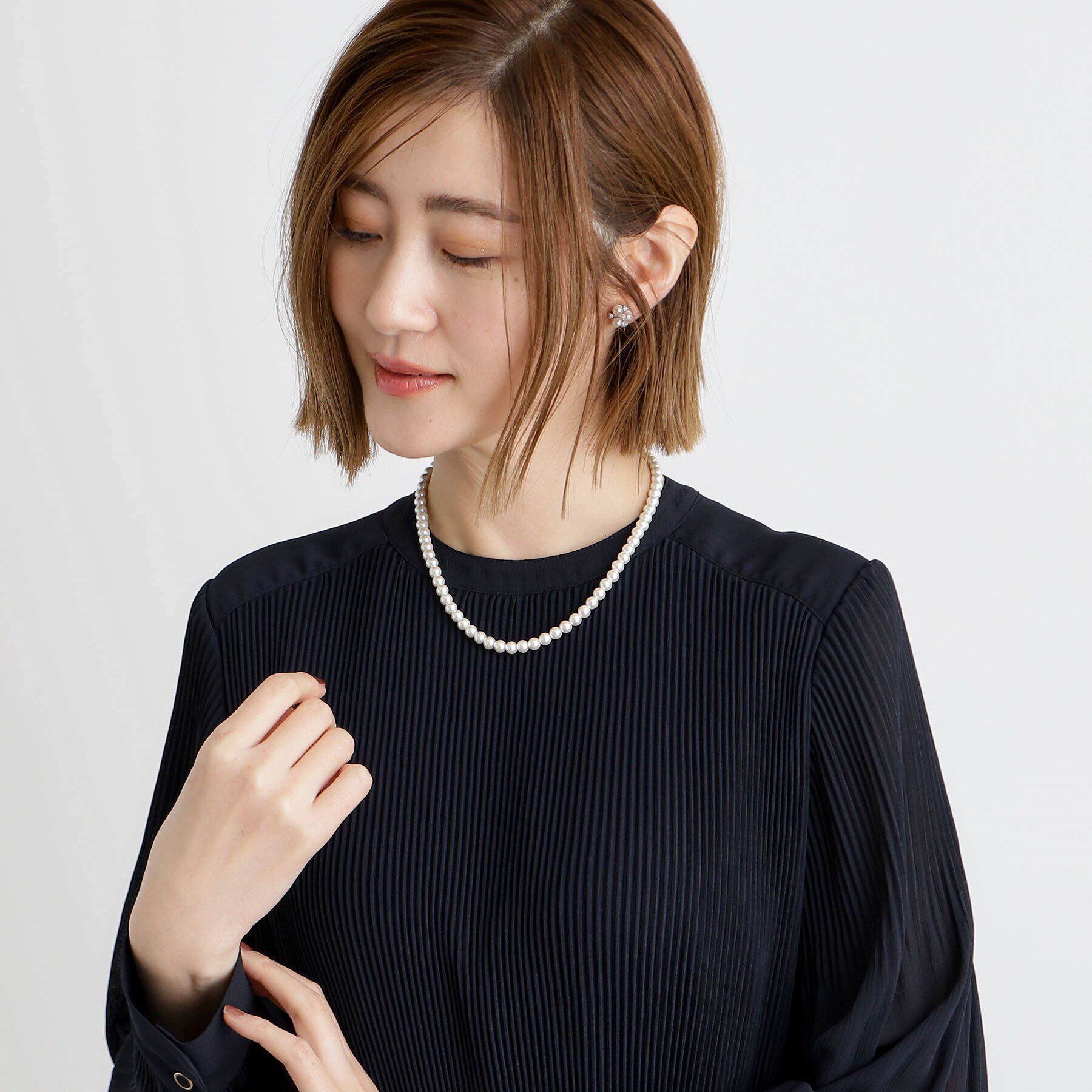 grove「ガラスパールネックレス【入卒対応可】」|ネックレス|