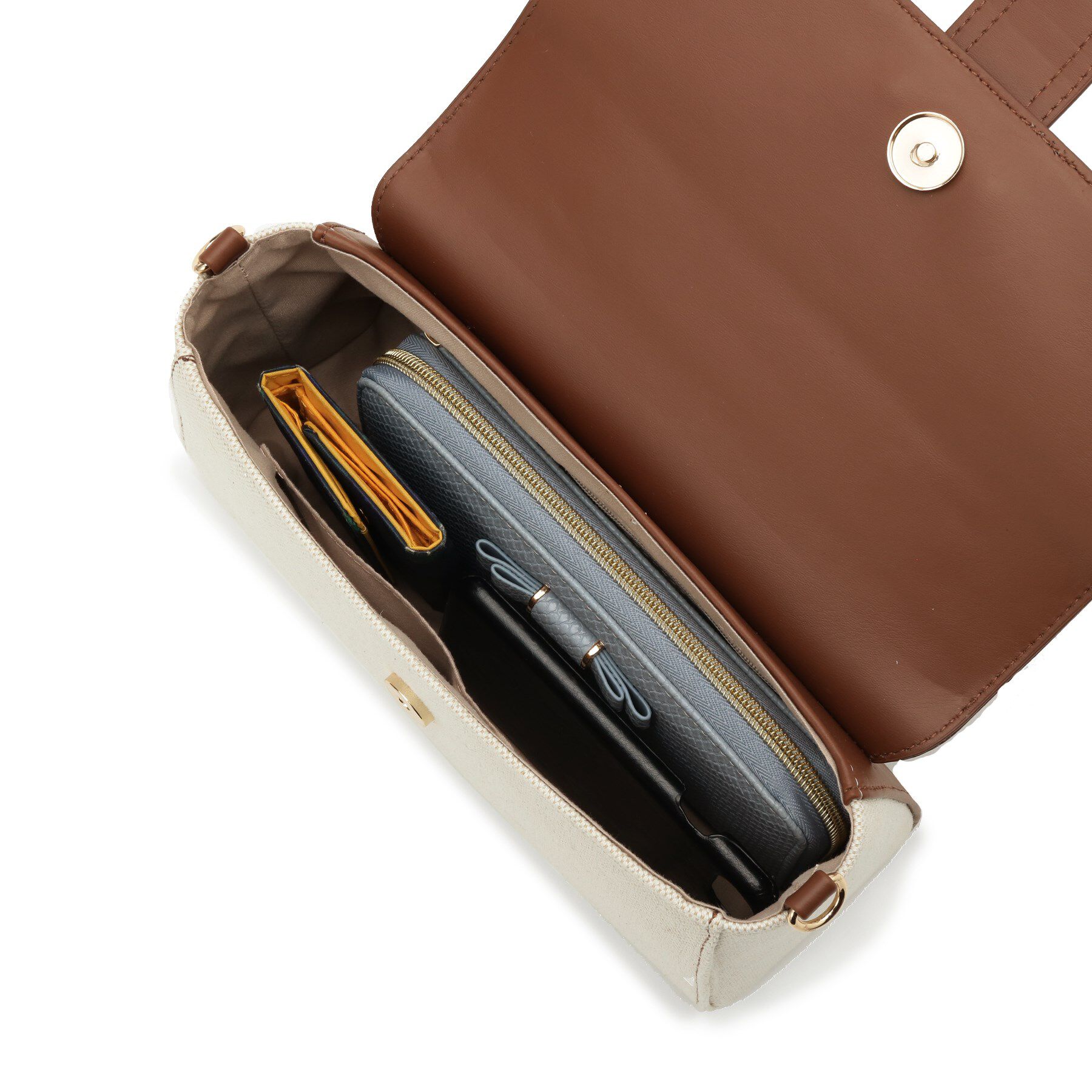 grove「【雑誌掲載】フラップバンブーハンドル2WAYトート」|ハンドバッグ|