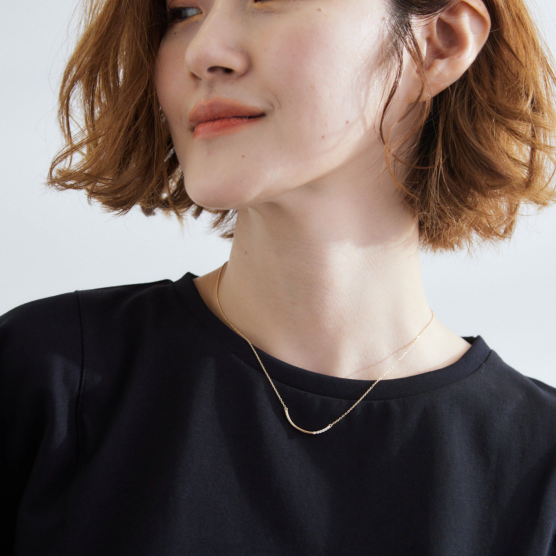 grove「ビジューバーショートネックレス」|ネックレス|