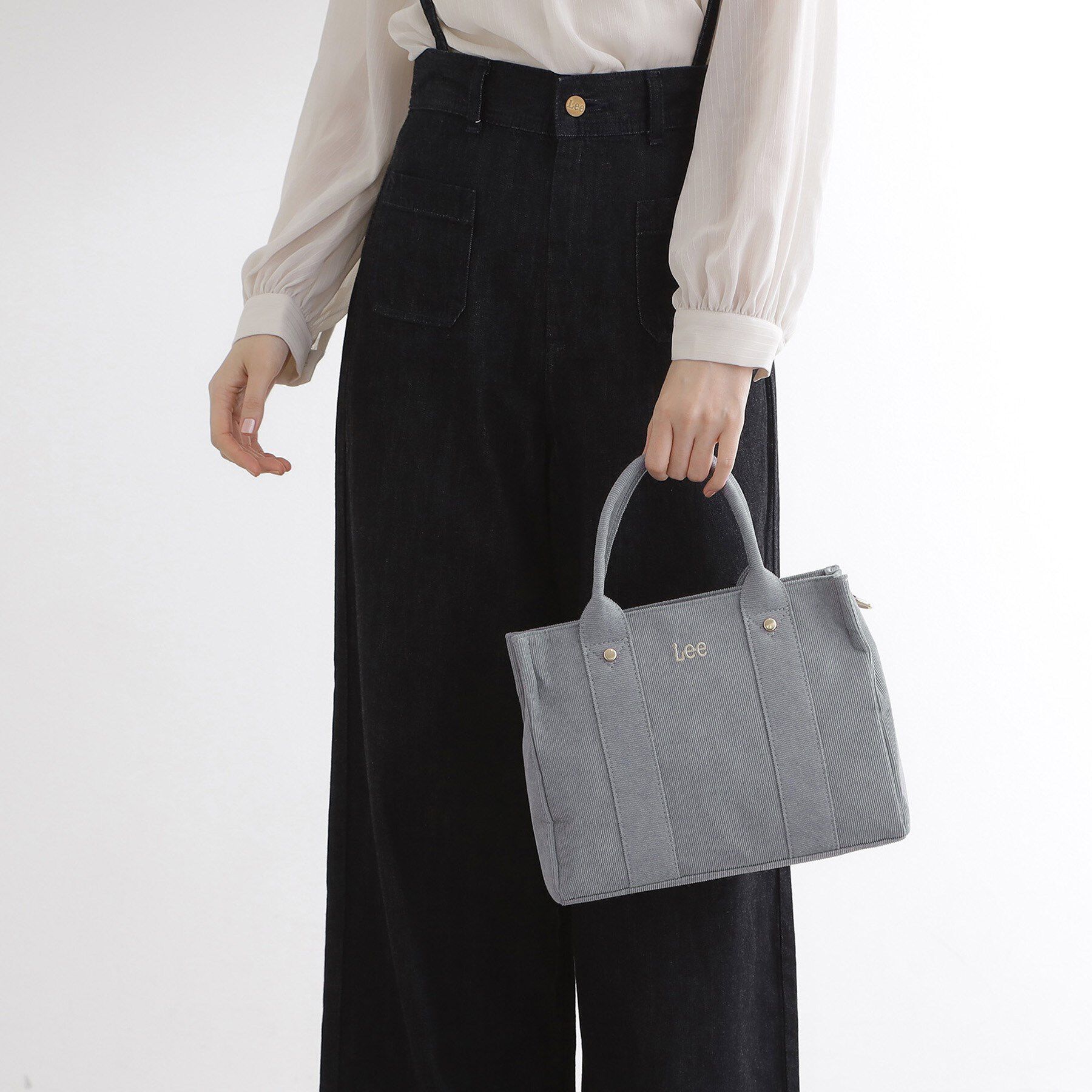 grove「【Lee別注】コーデュロイスクエアトート」|トートバッグ|サックスブルー(09