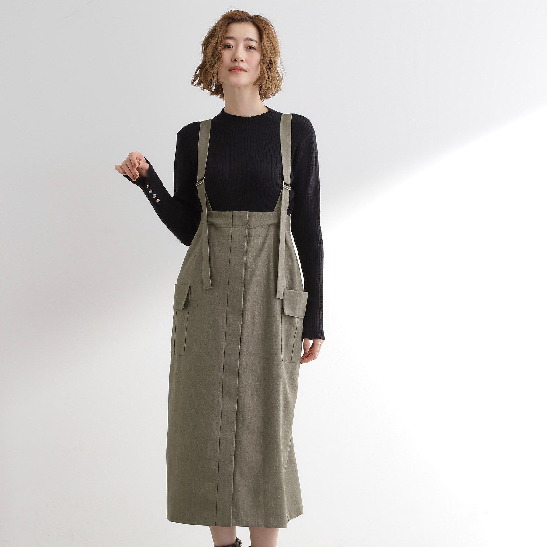 grove「ONにもOFFにも 大人のサス付きスカート」|スカート|