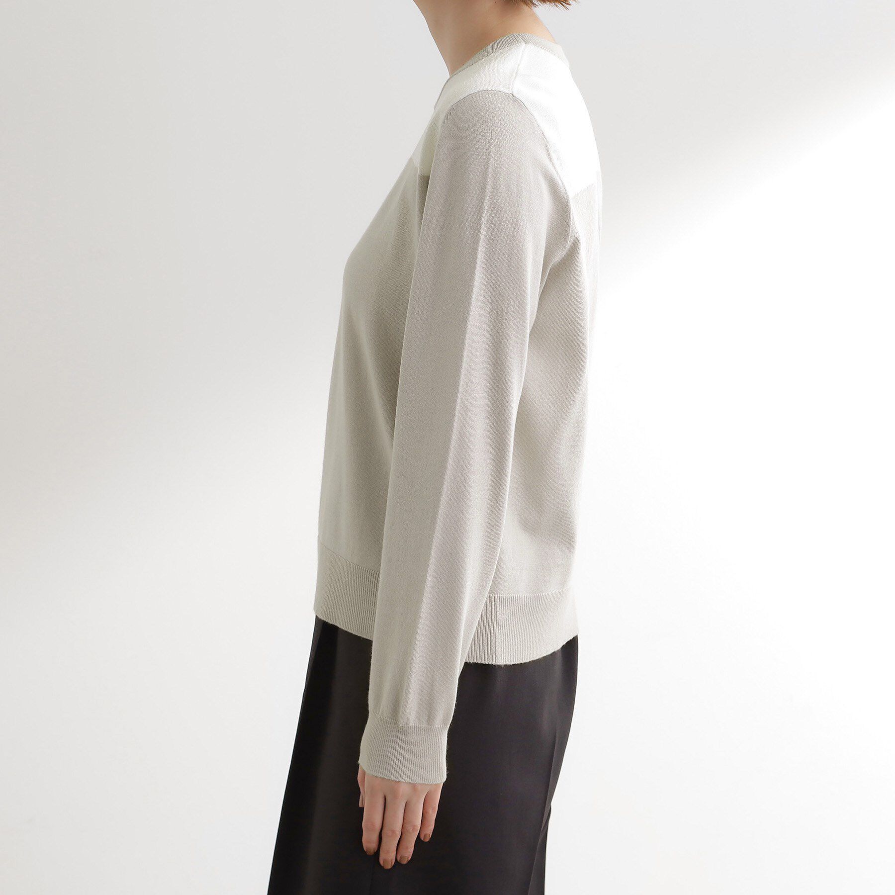 grove「【アンサンブル対応】バイカラー切替ニット」|ニット・セーター|