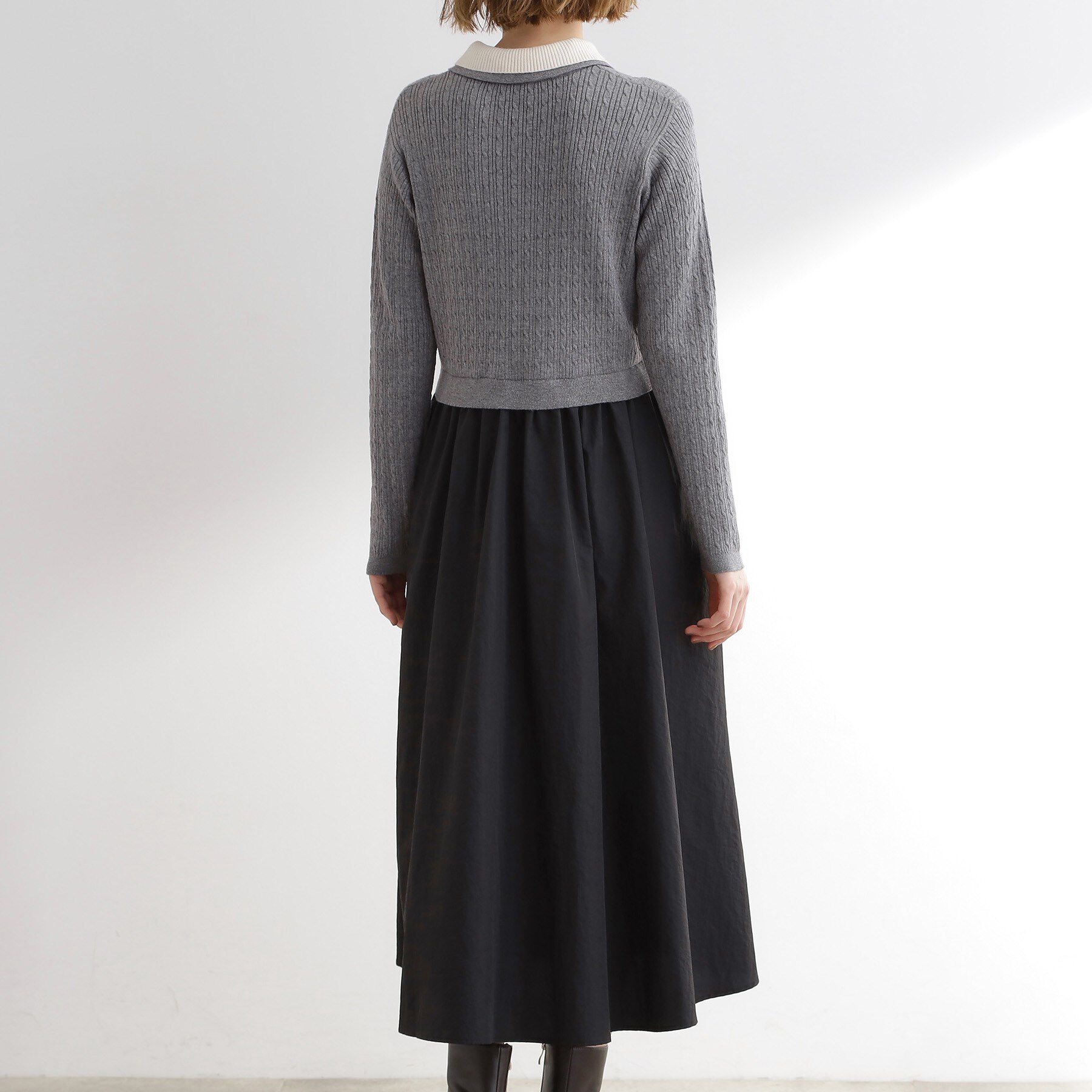 grove「【時短コーデ】ポロニットドッキングワンピース」|ワンピース|