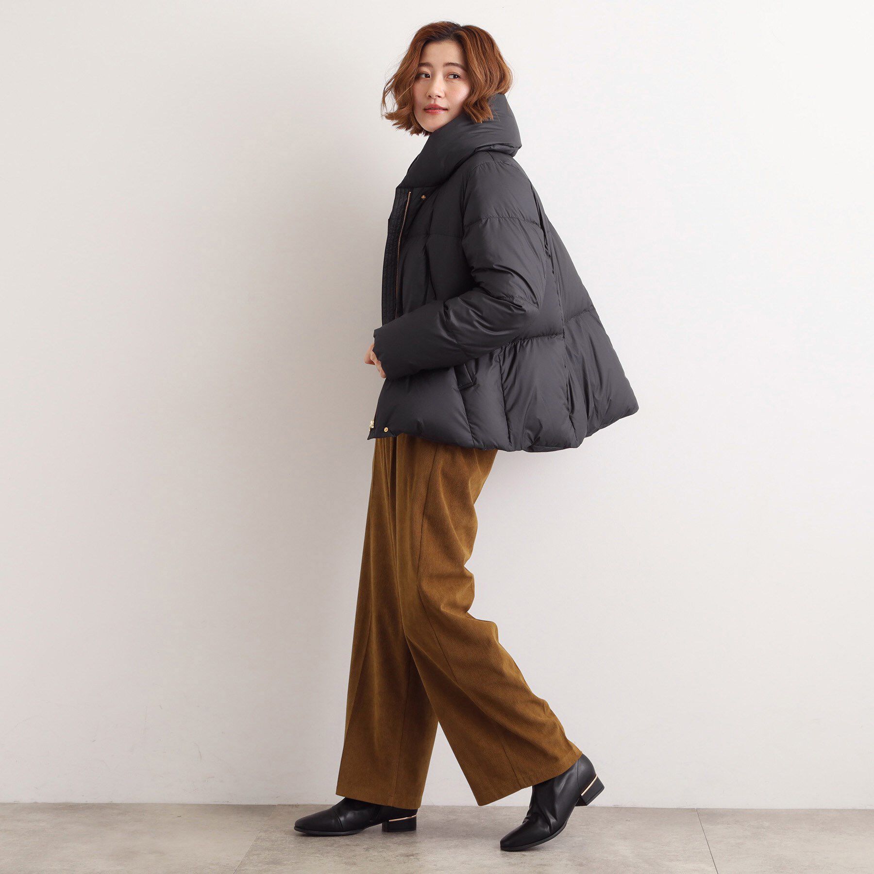 grove「【名品アウター／800FP・多機能】つつまれダウンショート」|ダウン|