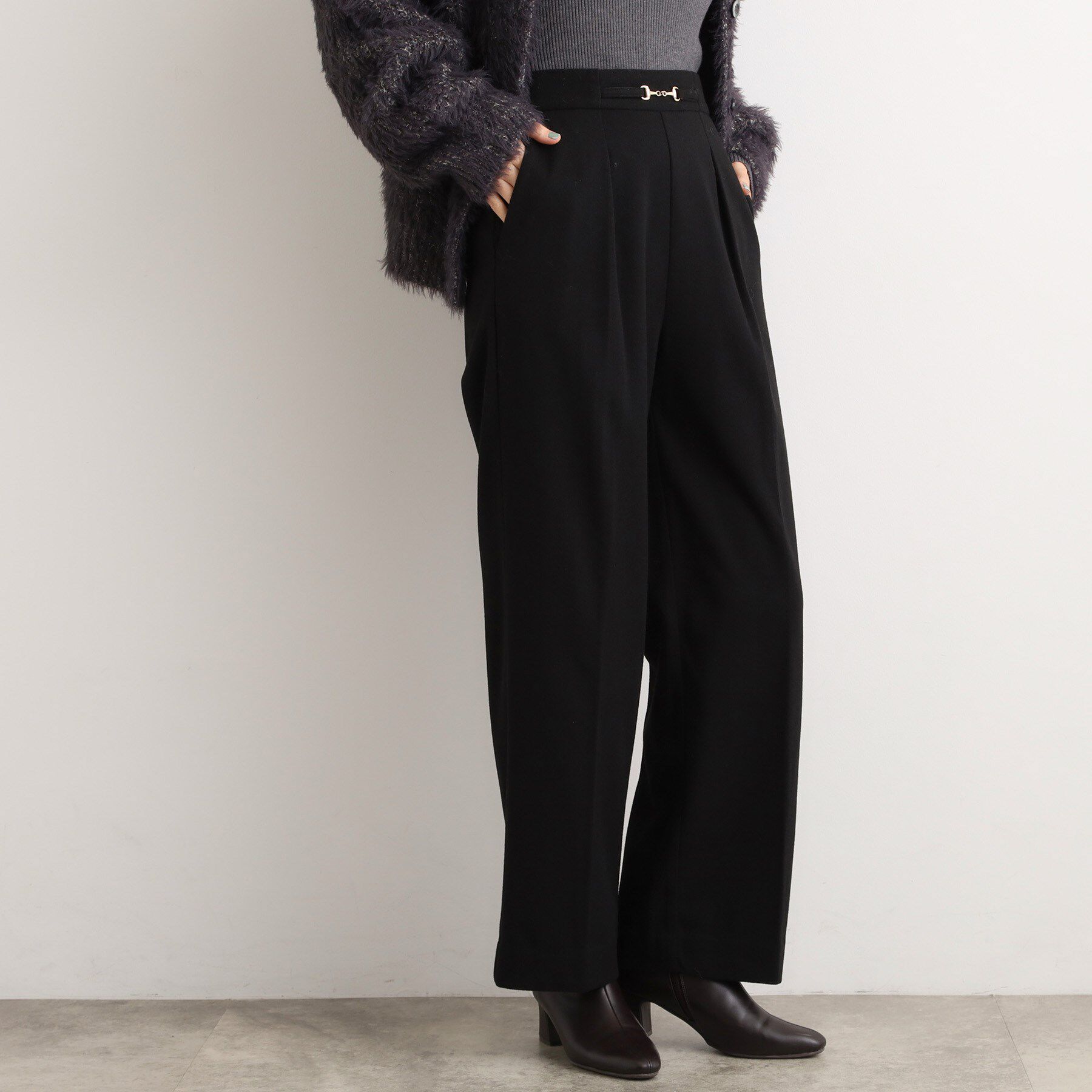 grove「フロントビットカルゼワイドパンツ」|その他|